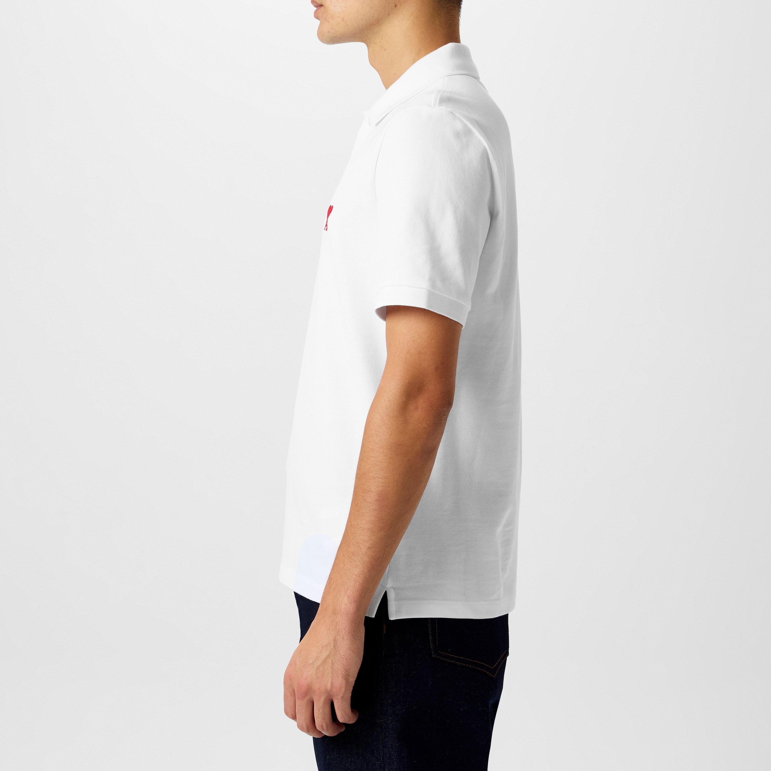 White - Ami Paris - De Coeur Polo Shirt - 5
