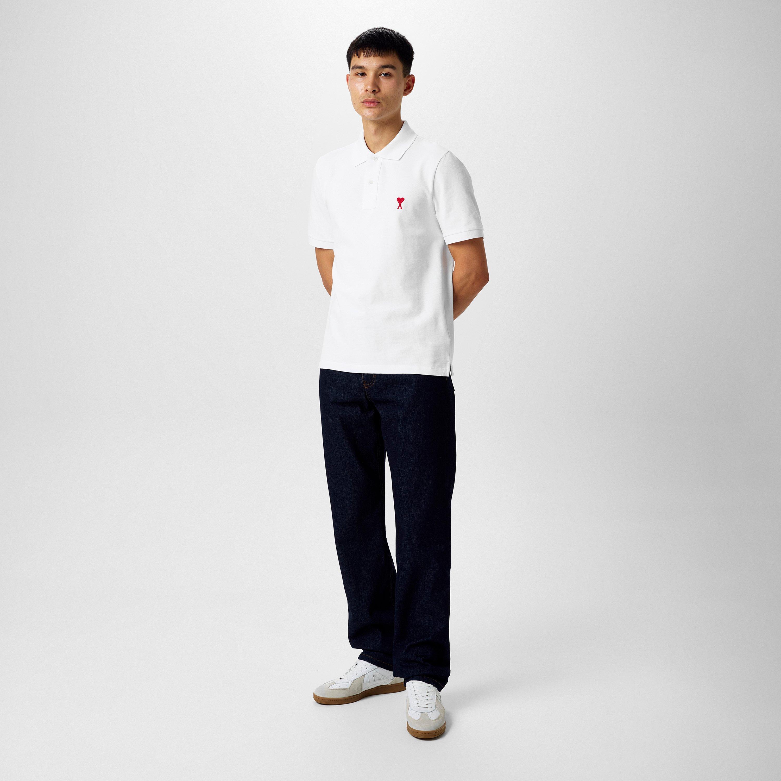 White - Ami Paris - De Coeur Polo Shirt - 6