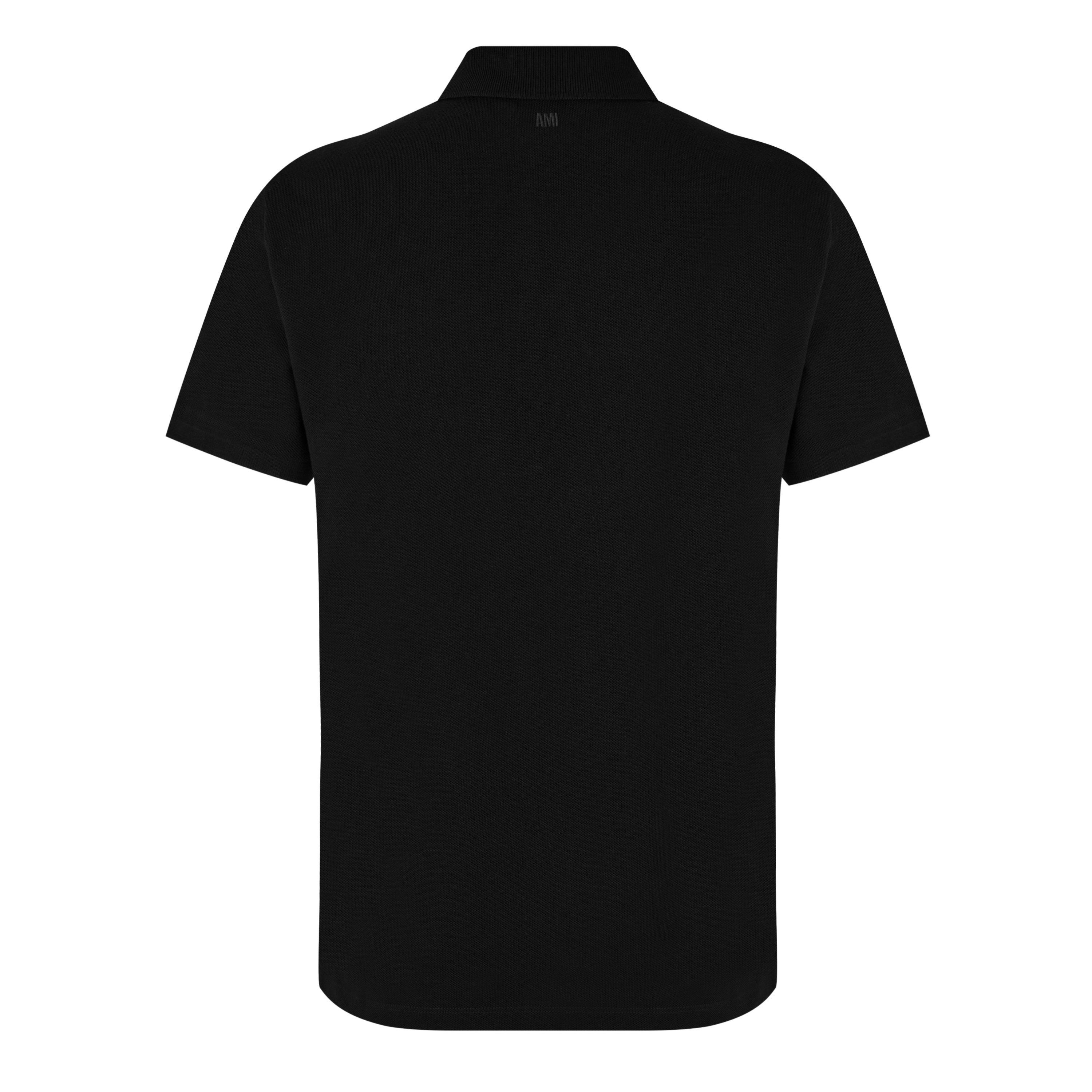 Black - Ami Paris - Ami De Coeur Polo Shirt - 2