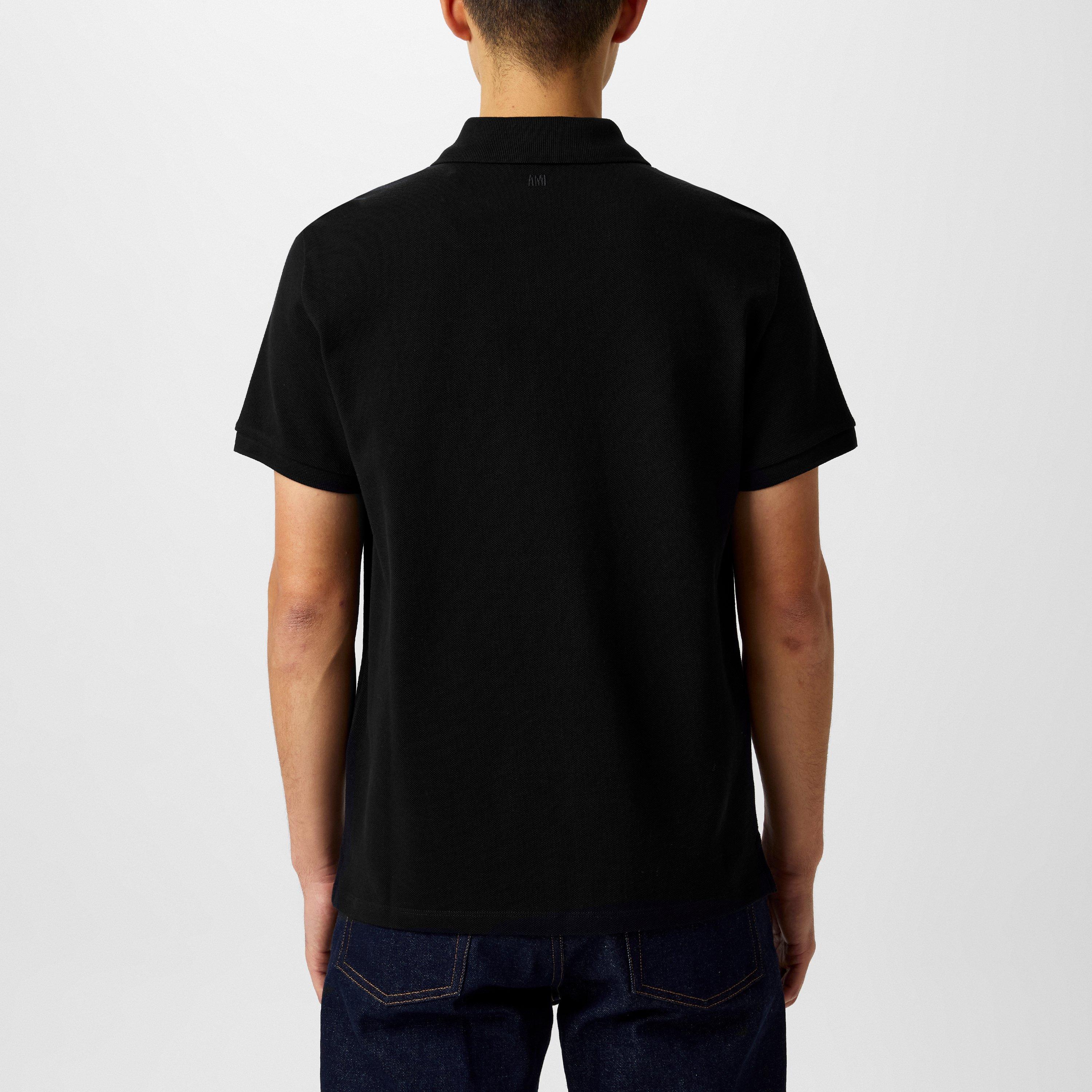 Black - Ami Paris - Ami De Coeur Polo Shirt - 4