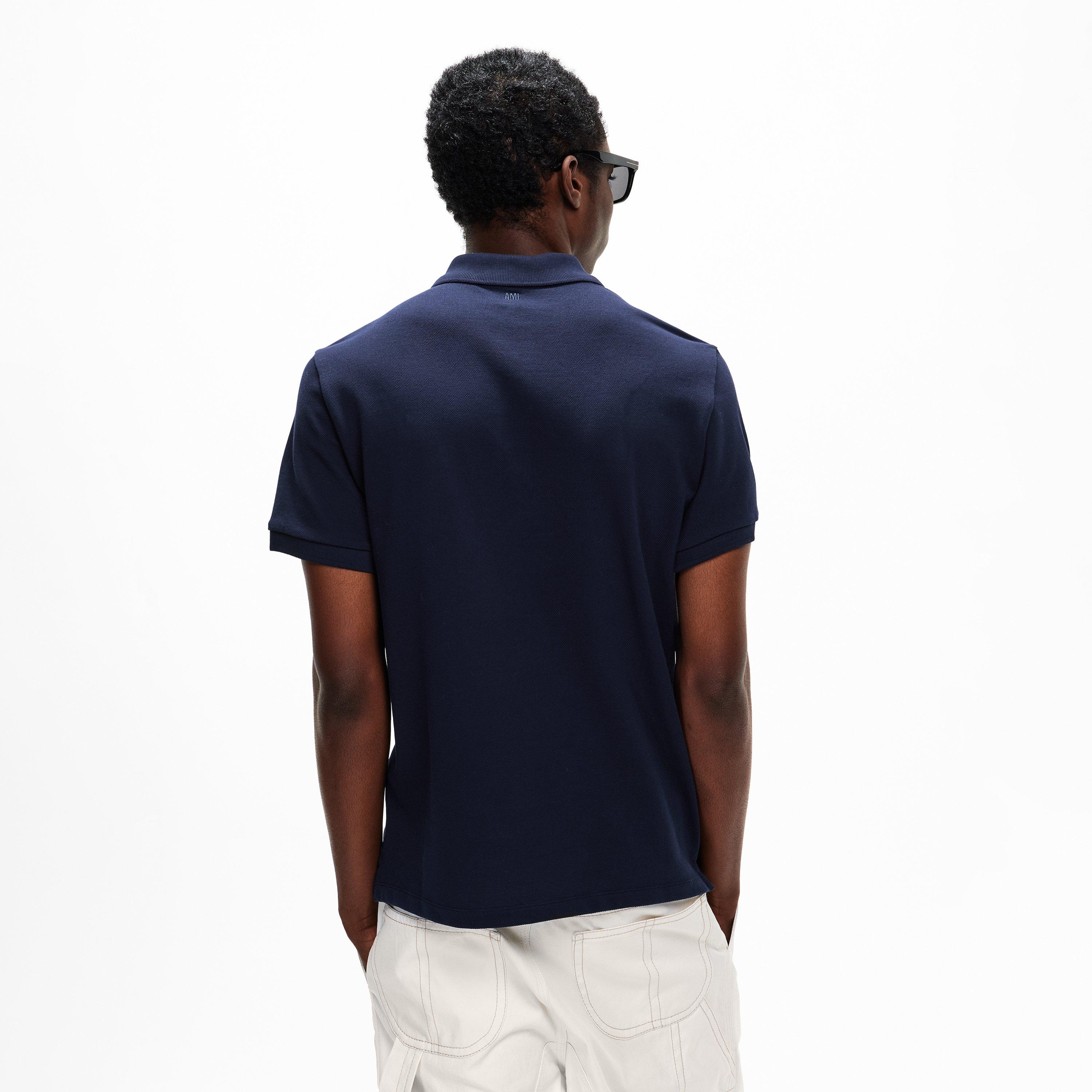 Navy - Ami Paris - De Coeur Polo Shirt - 4