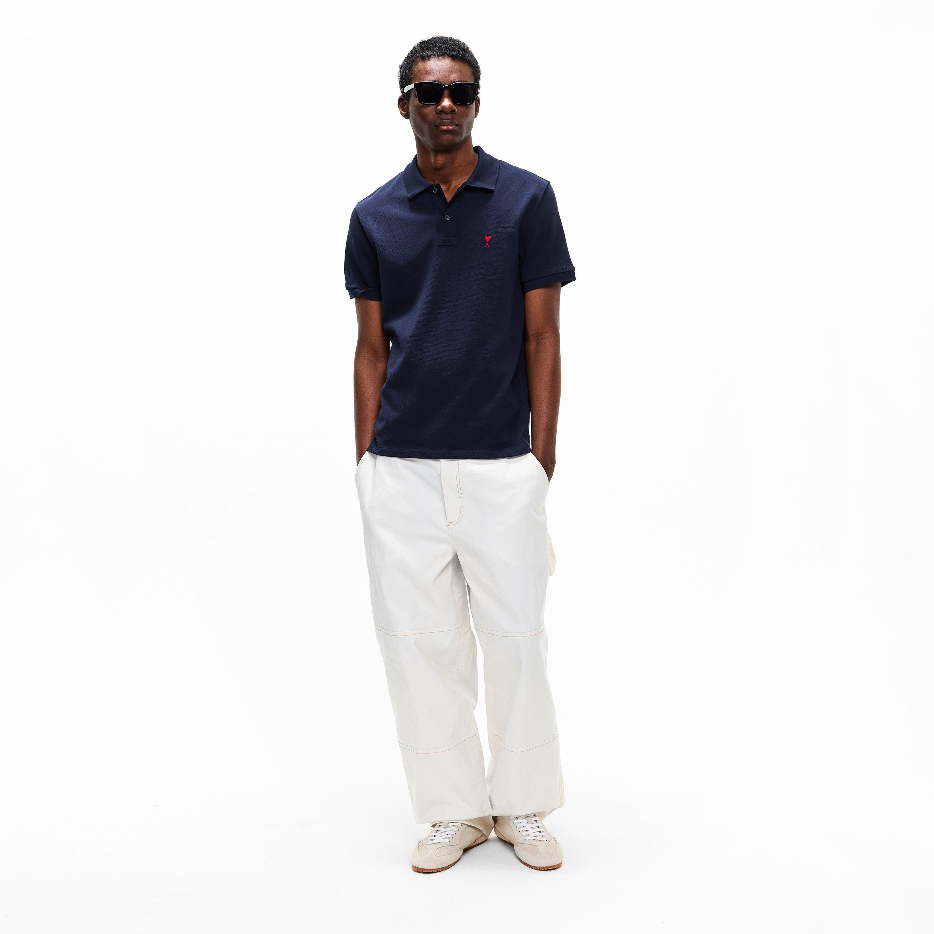 Navy - Ami Paris - De Coeur Polo Shirt - 6