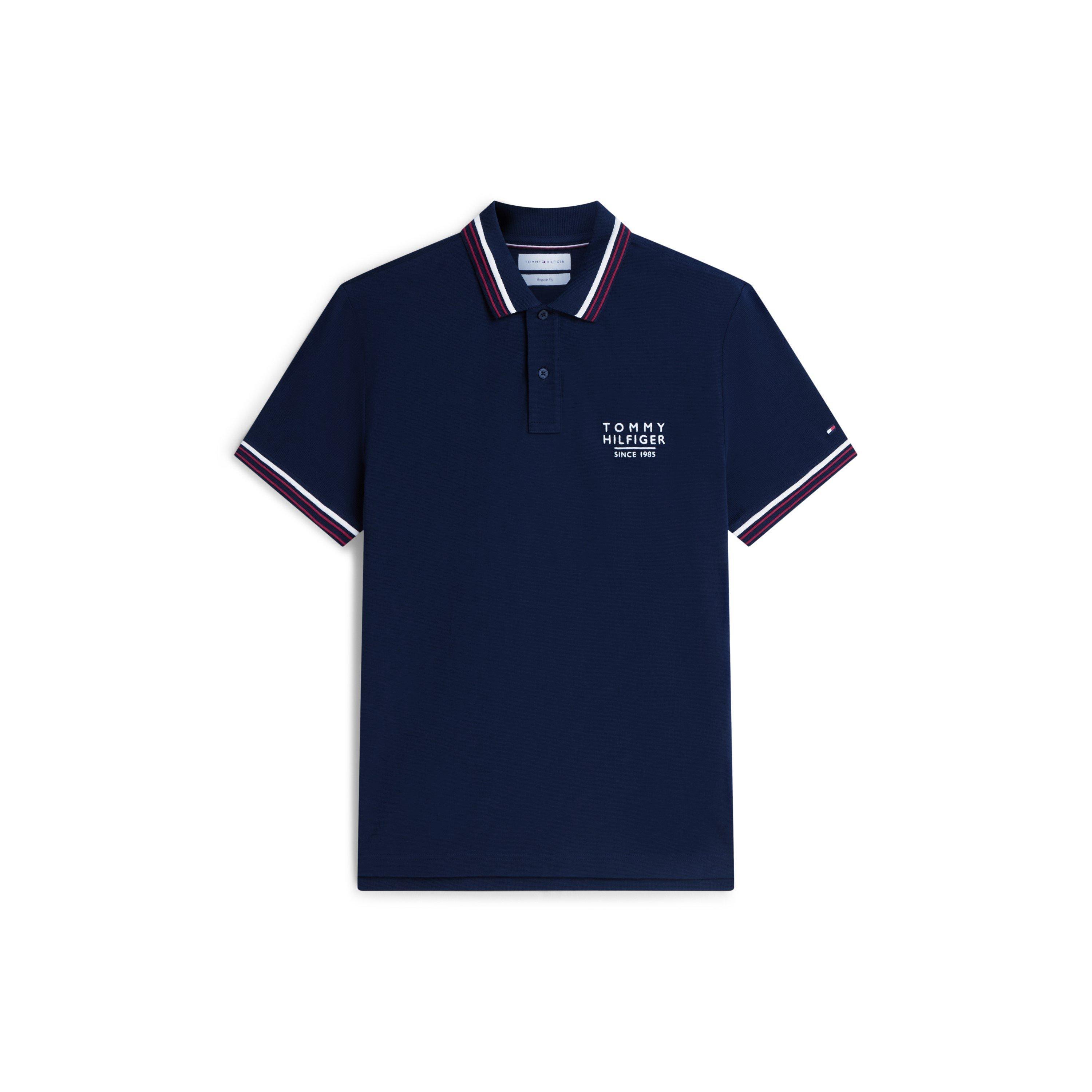 Carbon Navy - Tommy Hilfiger - Men's Short Sleeve Polo Shirt - 1