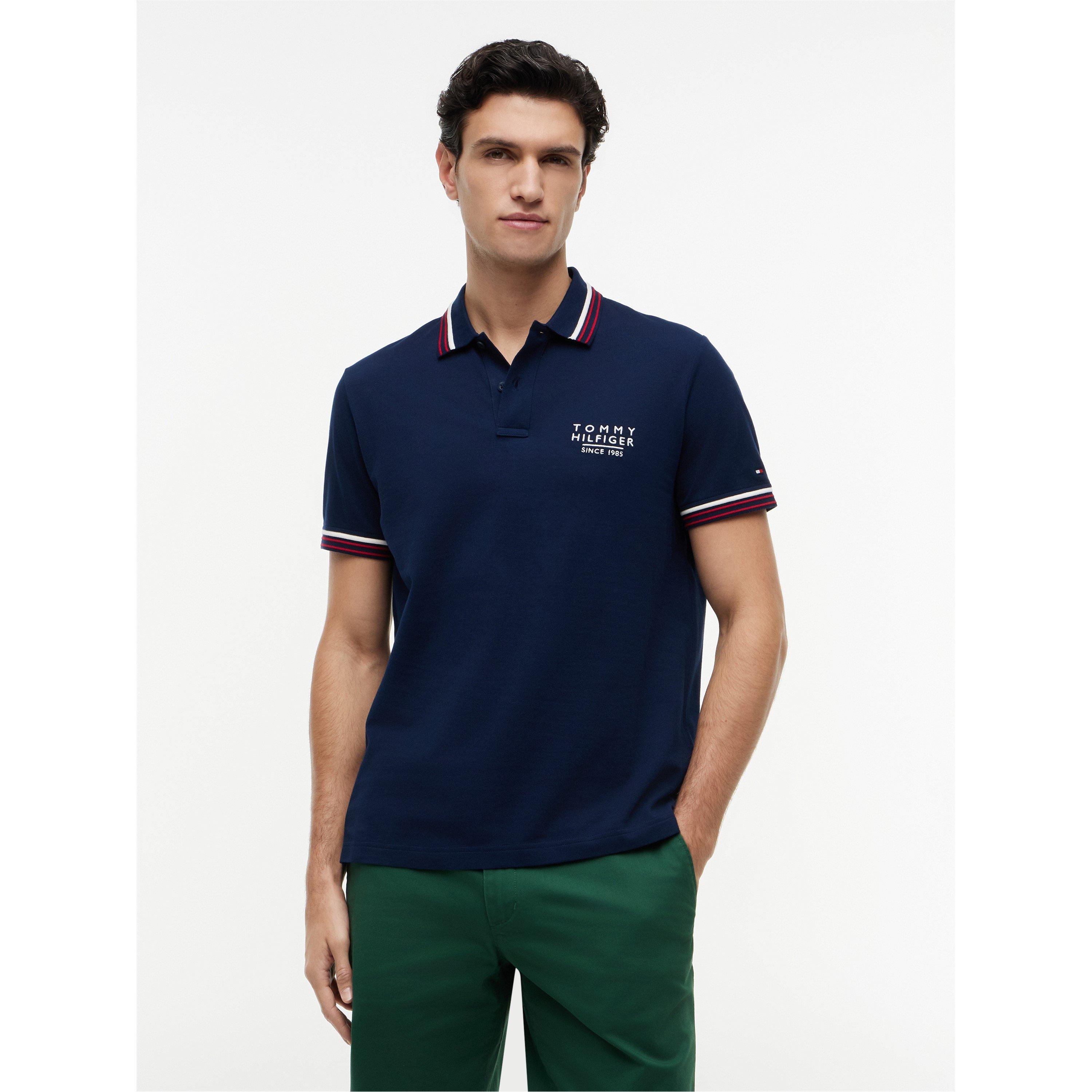 Carbon Navy - Tommy Hilfiger - Men's Short Sleeve Polo Shirt - 2