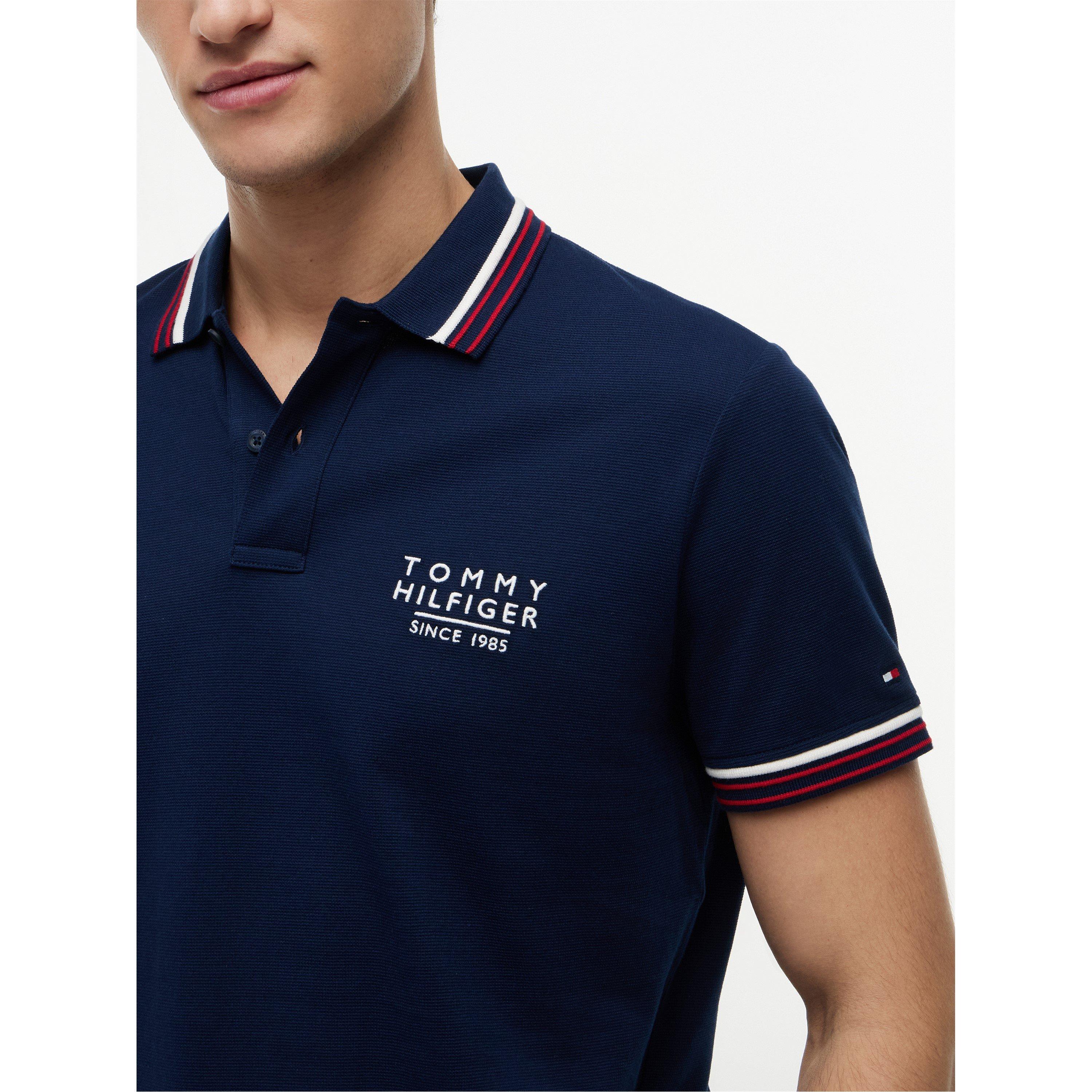 Carbon Navy - Tommy Hilfiger - Men's Short Sleeve Polo Shirt - 4
