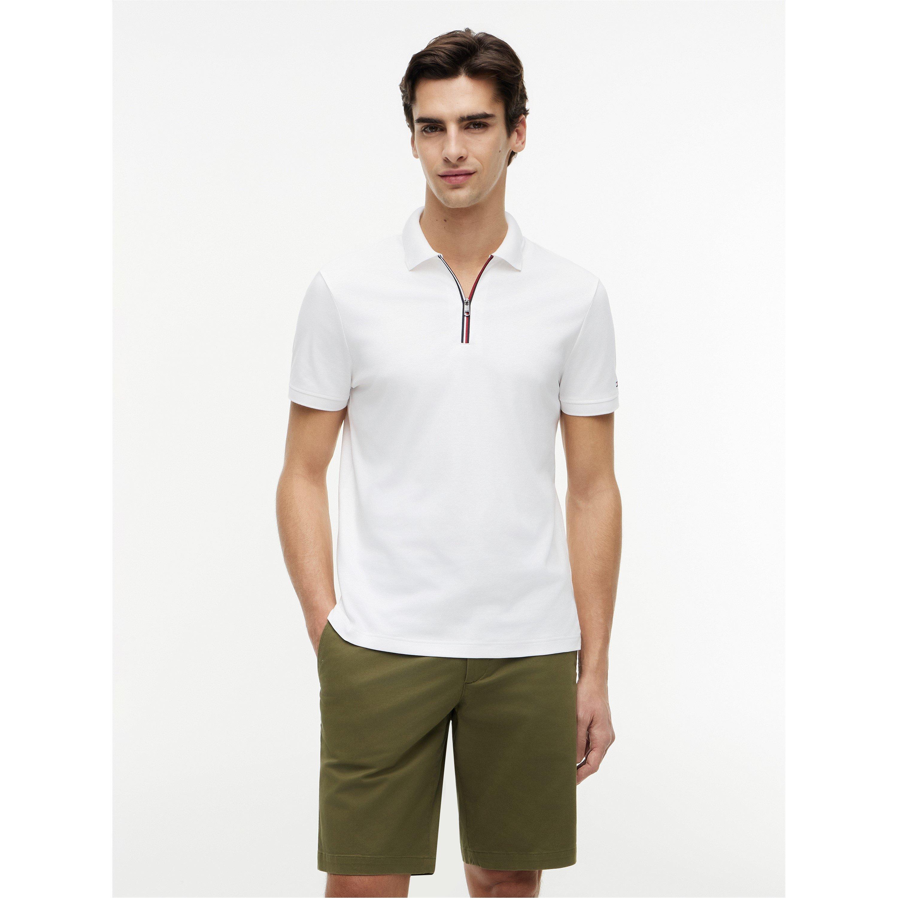 White - Tommy Hilfiger - Men's Short Sleeve Polo Shirt - 2