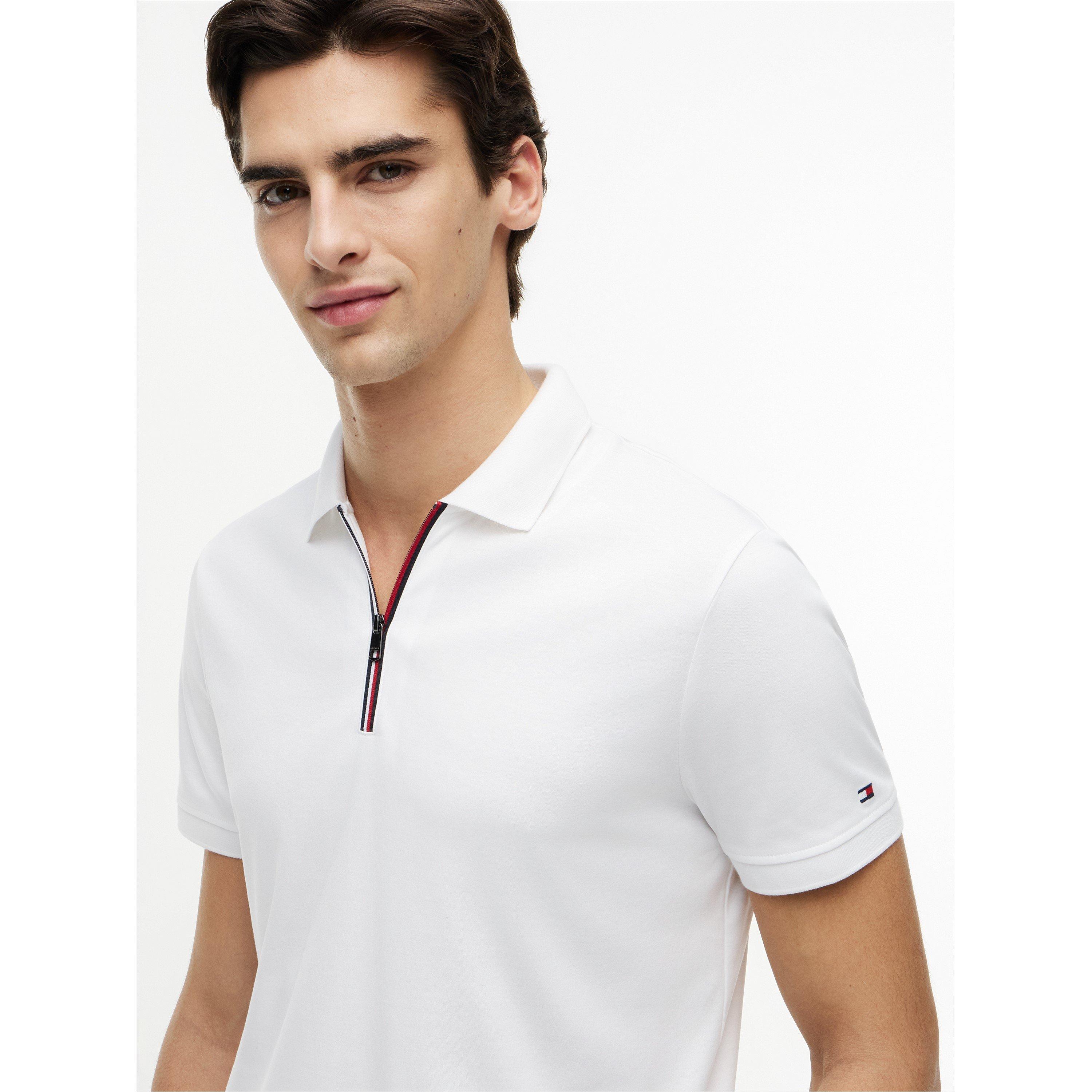 White - Tommy Hilfiger - Men's Short Sleeve Polo Shirt - 4