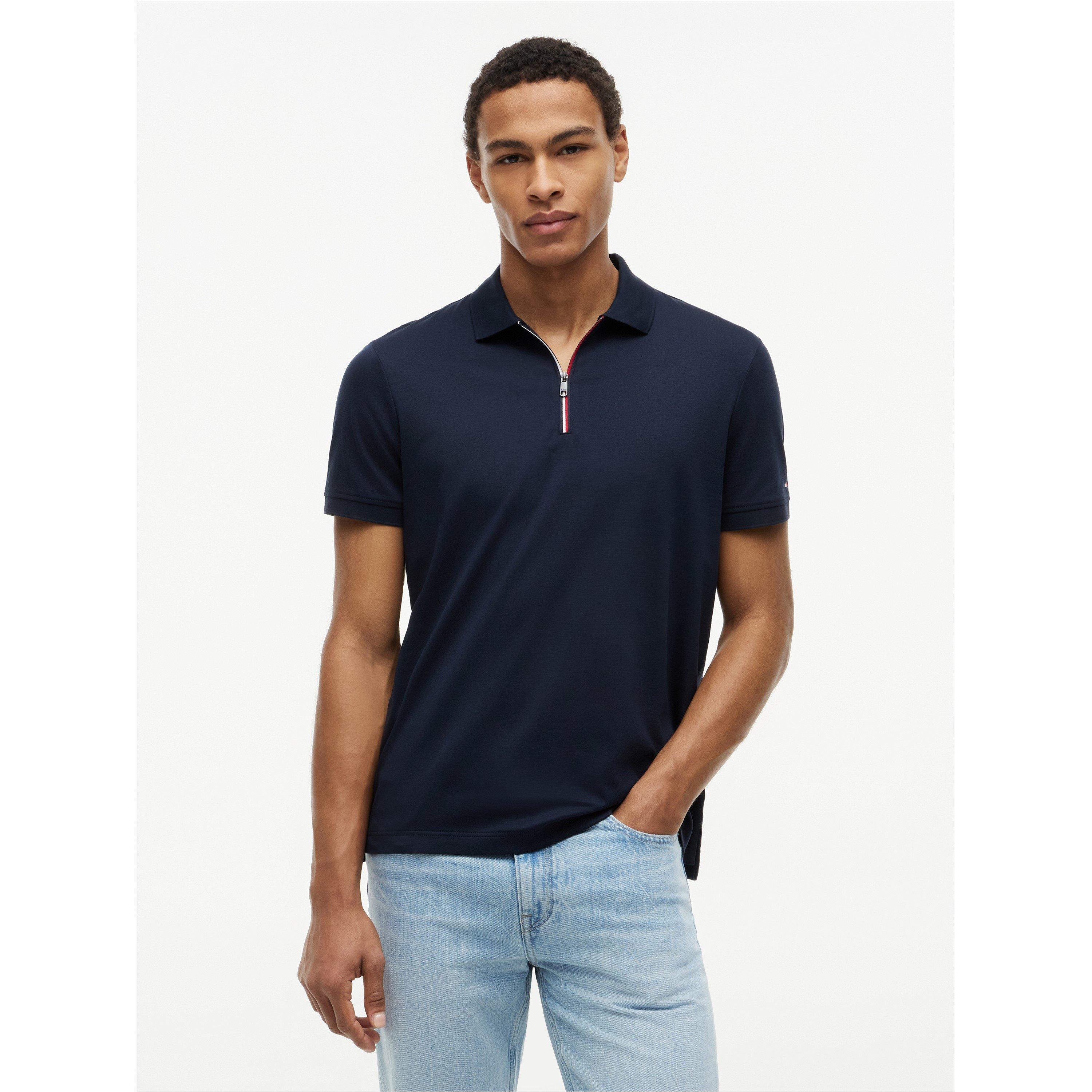 Desert Sky - Tommy Hilfiger - Men's Short Sleeve Polo Shirt - 2
