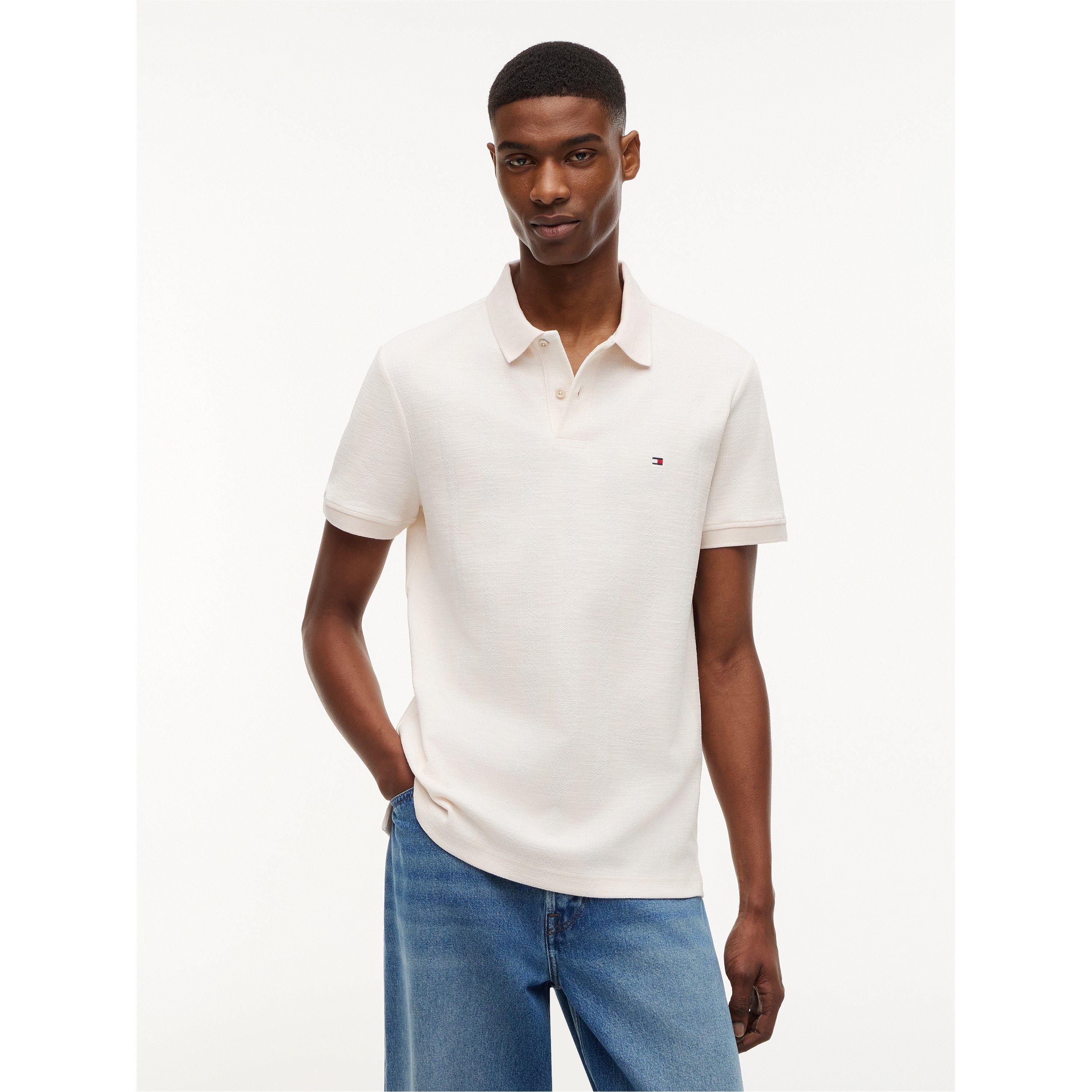 Ivory Petal - Tommy Hilfiger - Men's Short Sleeve Polo Shirt - 2