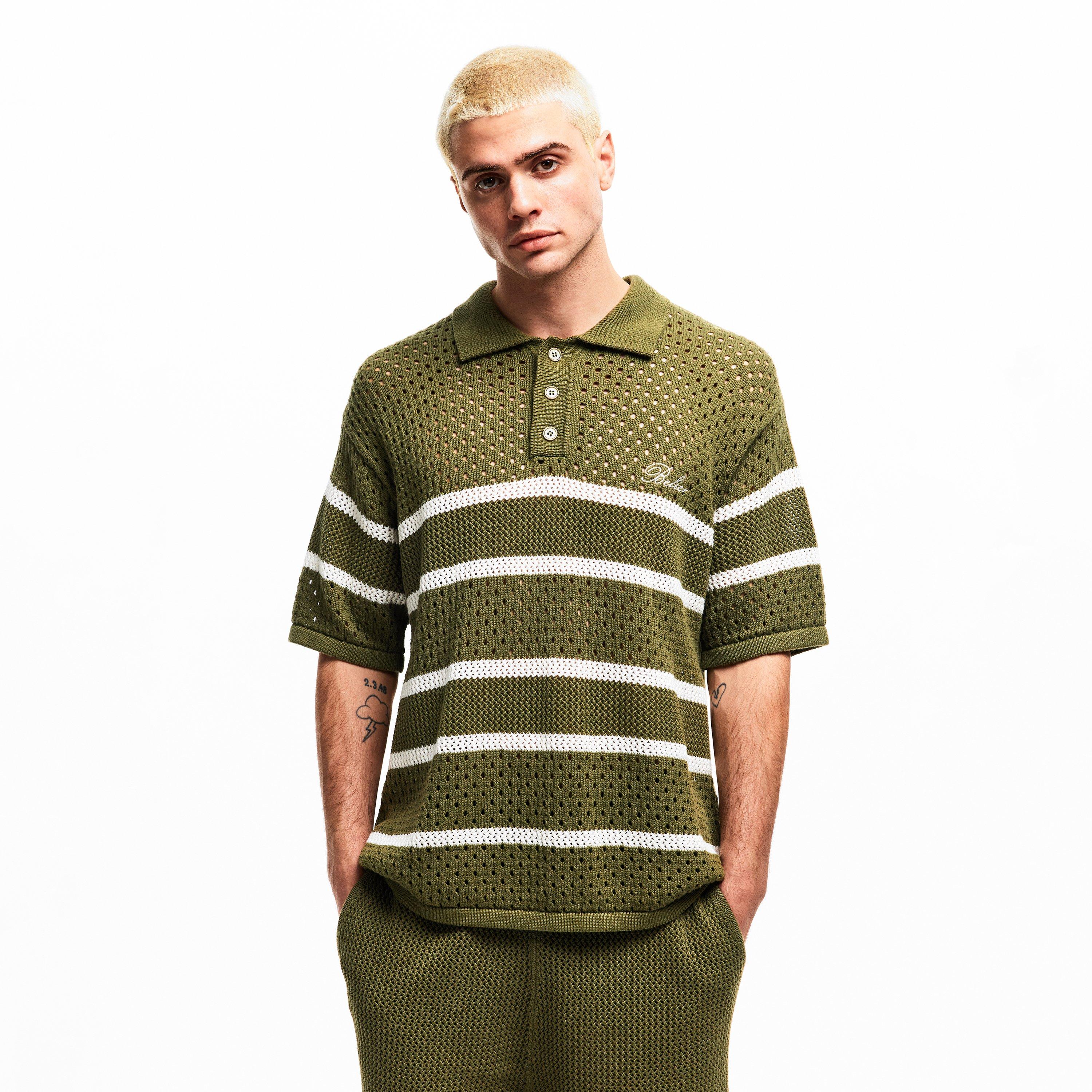 Sage/White - BELIER - Men's Short Sleeve Polo Shirt - 3