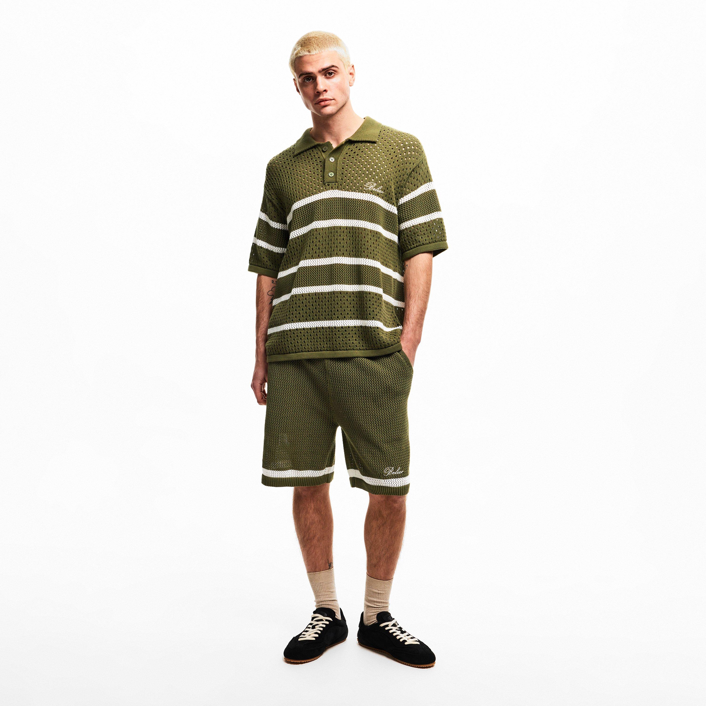 Sage/White - BELIER - Men's Short Sleeve Polo Shirt - 6