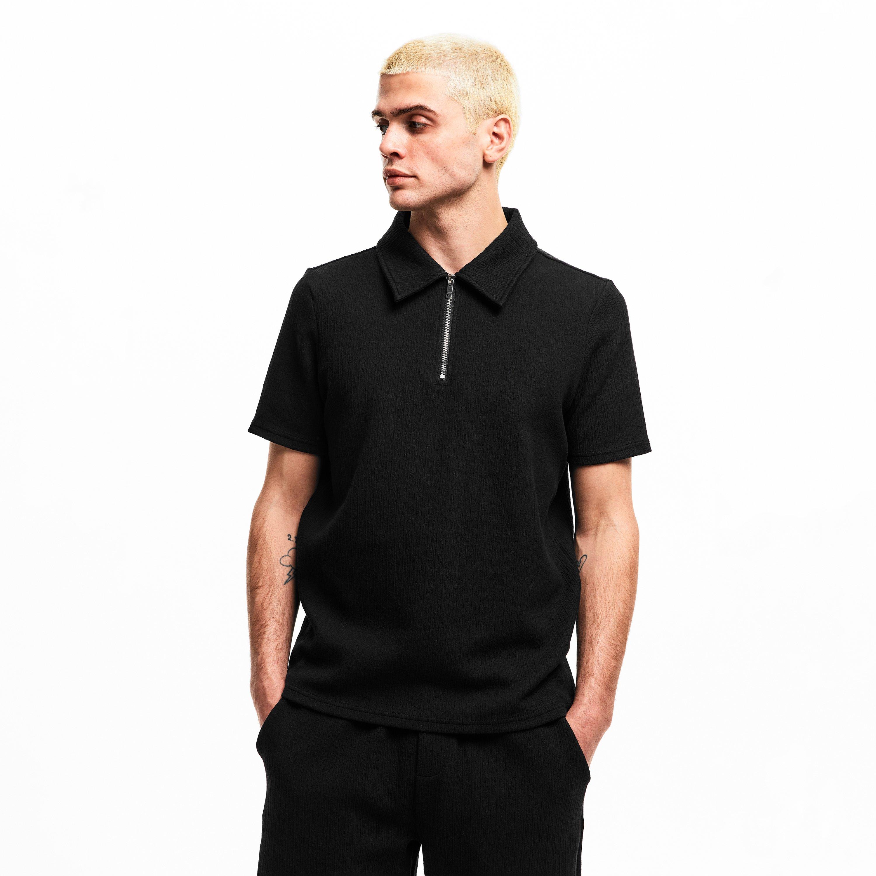 Black - BELIER - Men's Short Sleeve Polo Shirt - 3