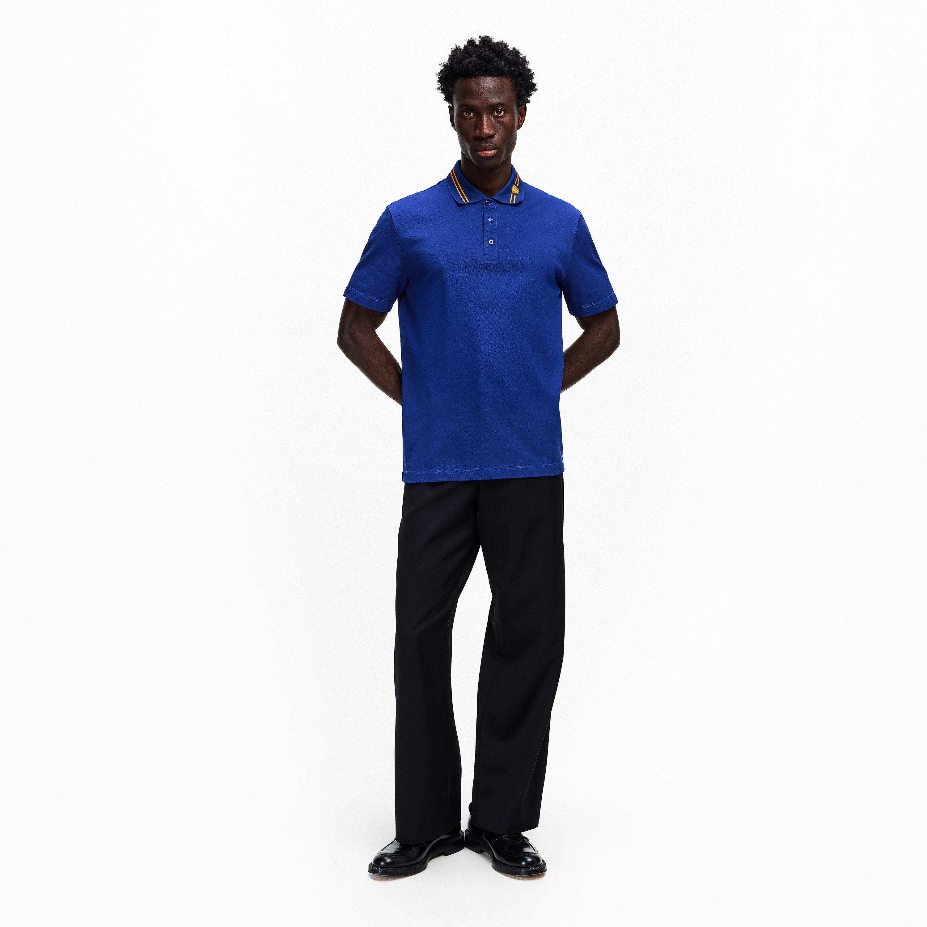 Midnight Blue - Versace - Men's Medusa Short Sleeve Polo Shirt - 6