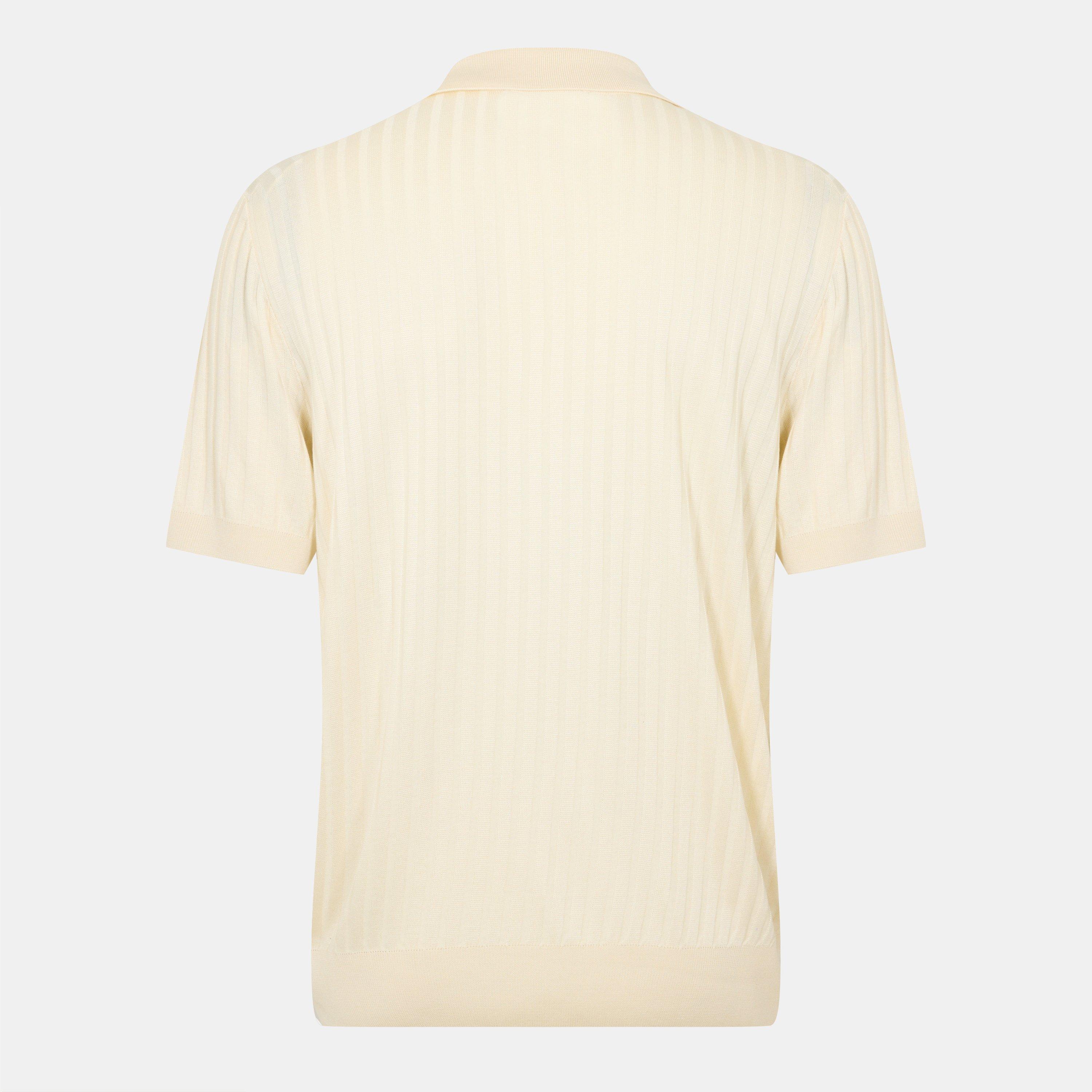 Open White - Boss - Men's L-Ovivo Knitted Short-Sleeve Polo - 2