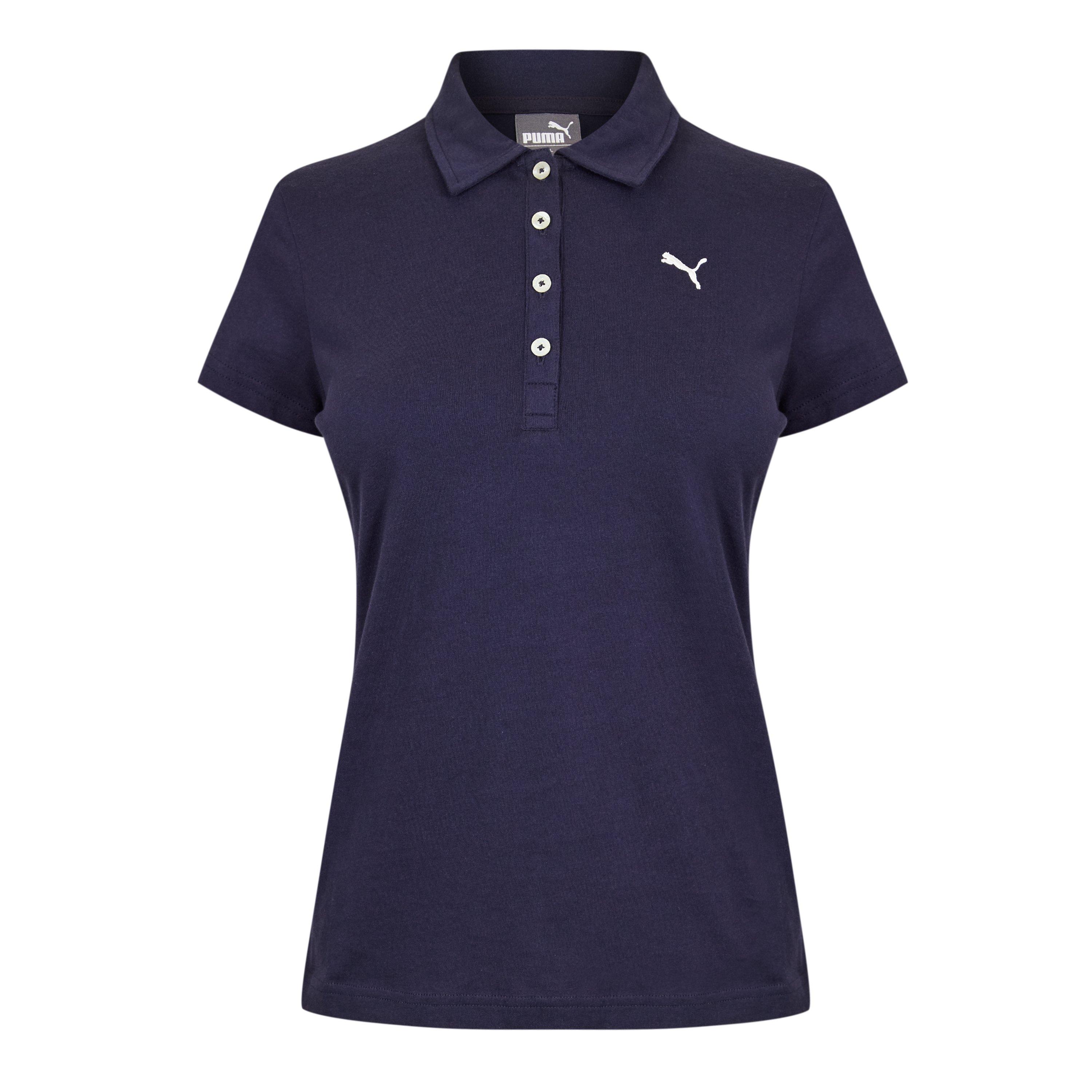 Black - Puma - (19) Bt 445_ Ss Jersey Polo Womens - 1