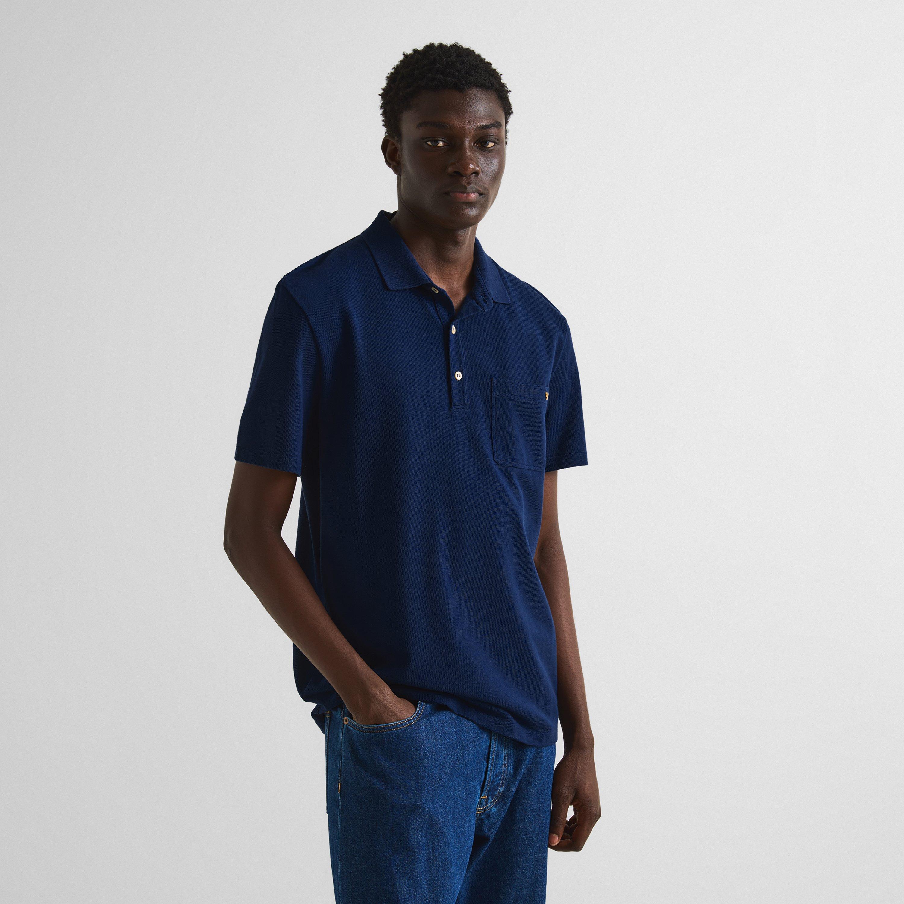Indaco - Valentino - Men's Cotton Piqué Short-Sleeve Polo Shirt - 3