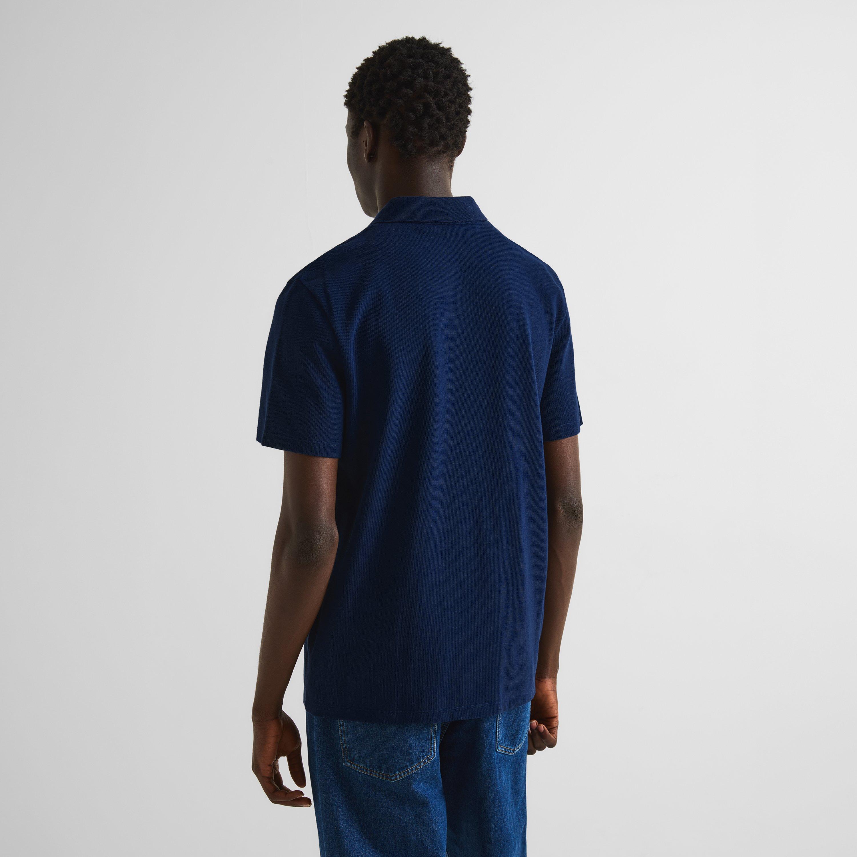 Indaco - Valentino - Men's Cotton Piqué Short-Sleeve Polo Shirt - 4