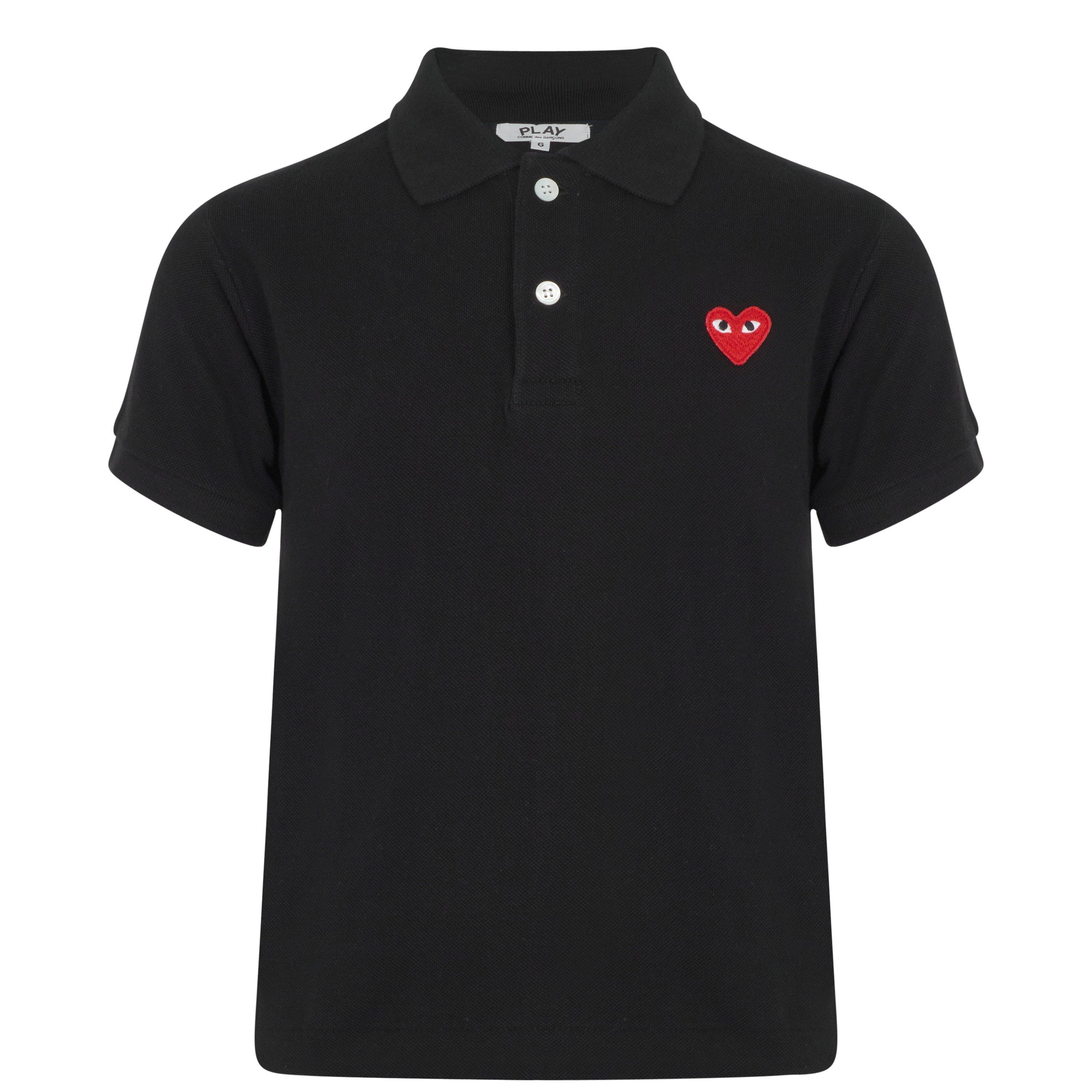 Comme des Garcons PLAY Peeping Heart Polo Shirt Junior | Flannels