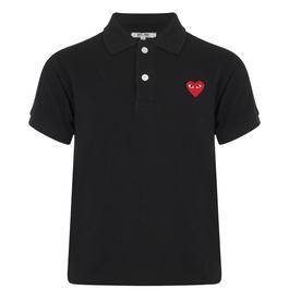 Comme des Garcons PLAY Peeping Heart Polo Shirt Junior