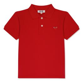 Comme des Garcons PLAY Peeping Heart Polo Shirt Junior