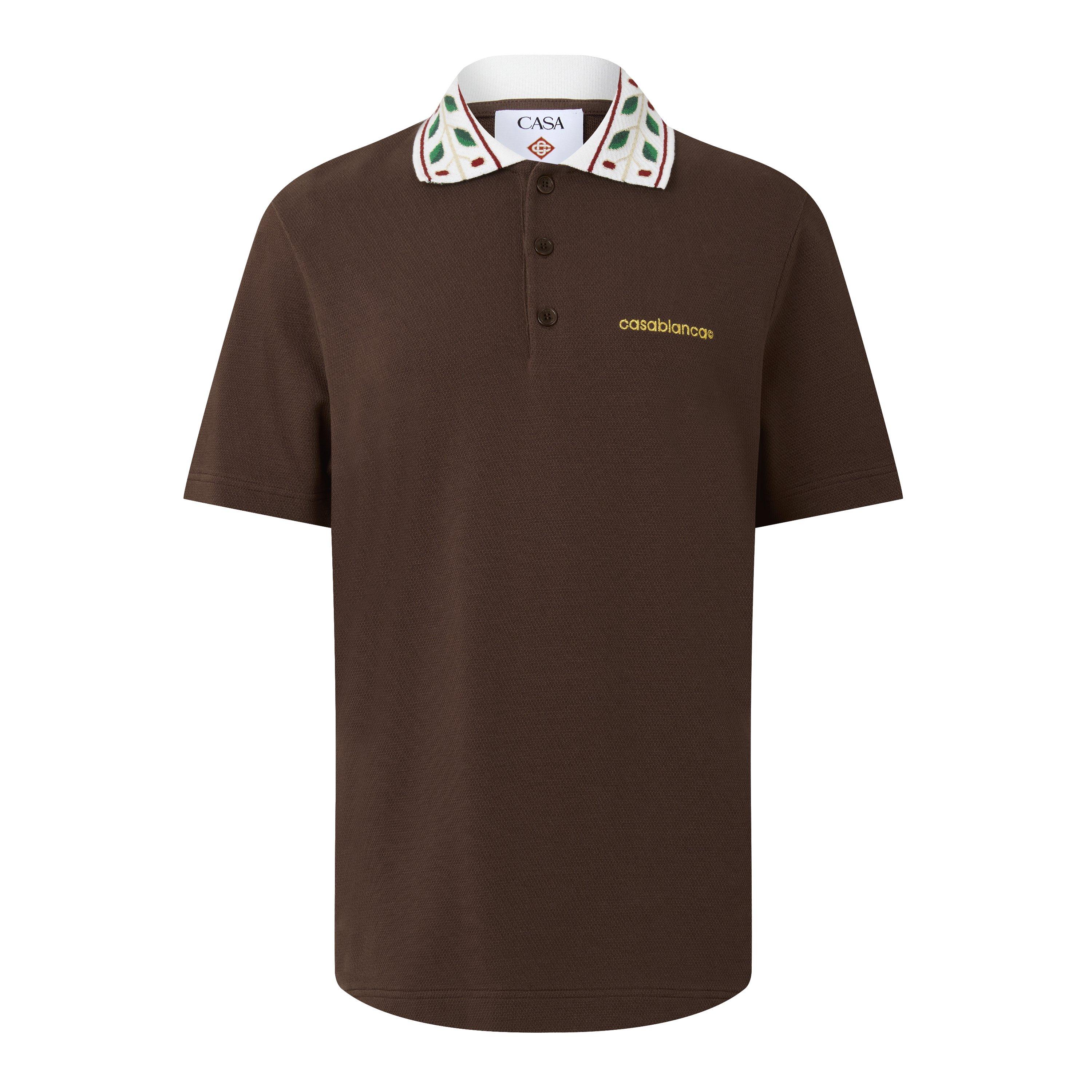 Casablanca | Men's Laurel Organic Cotton Short-Sleeve Polo Shirt