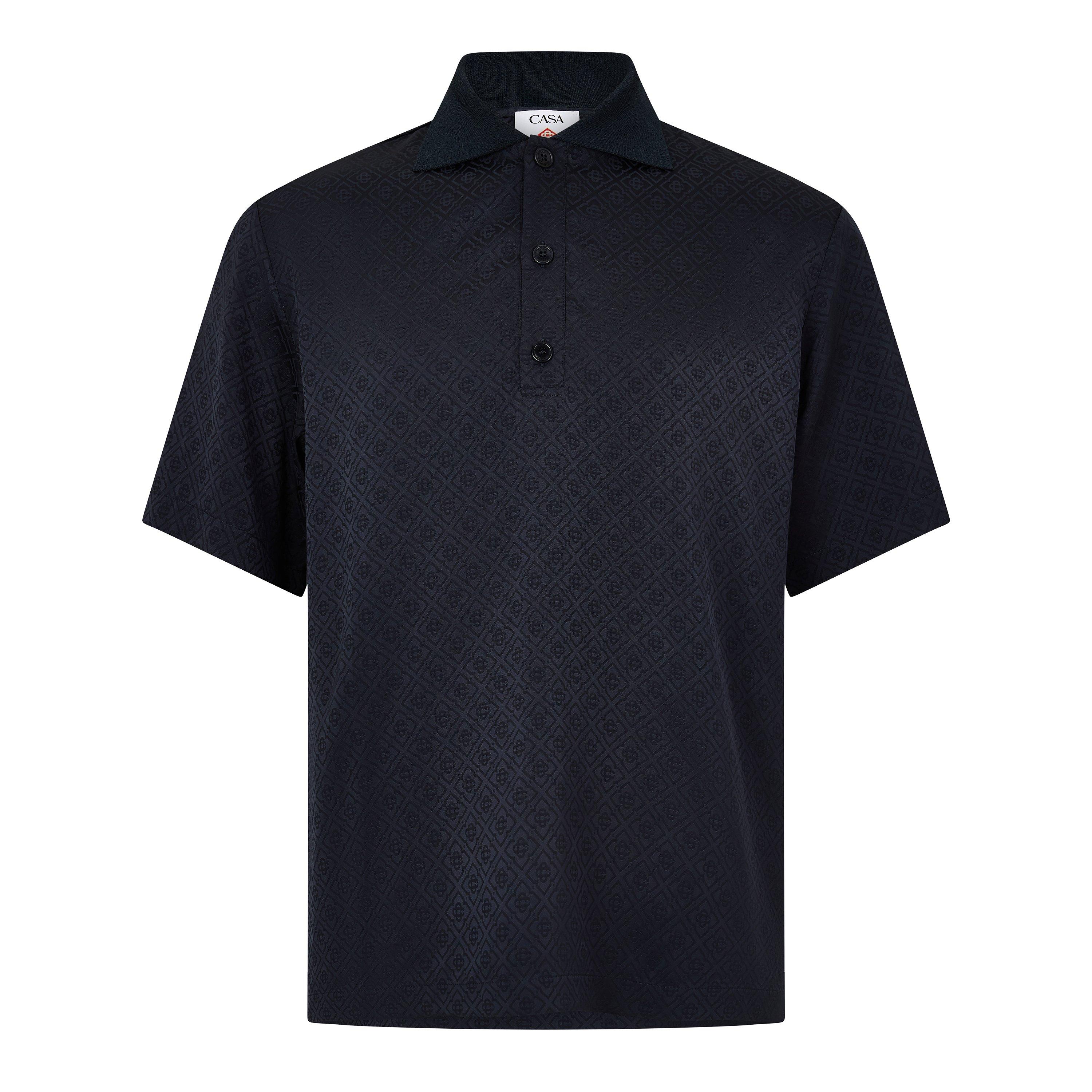 Casablanca Casa Silk Mono Polo Sn63 - Dark Navy - Medium