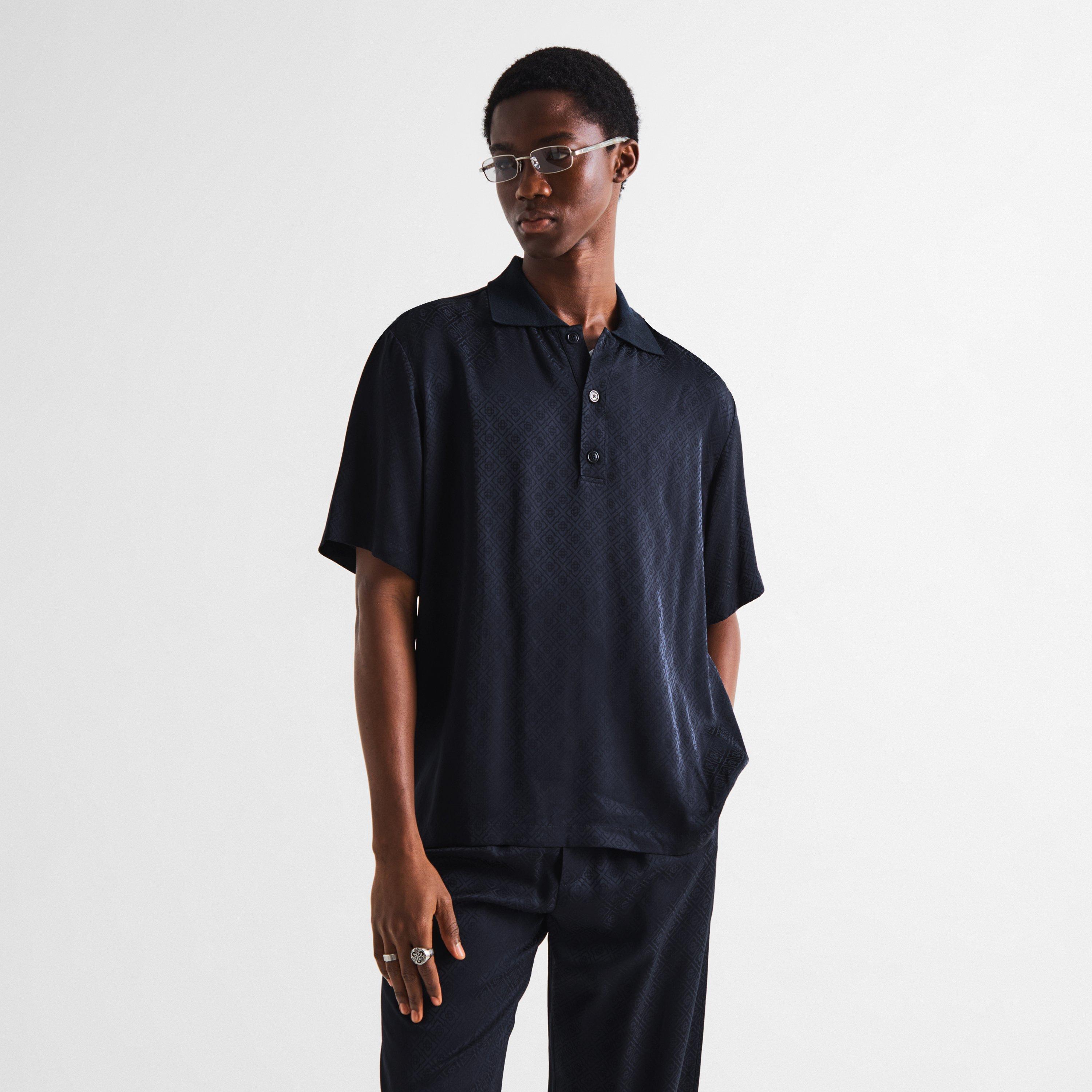 Dark Navy - Casablanca - Casa Silk Mono Polo Sn63 - 3