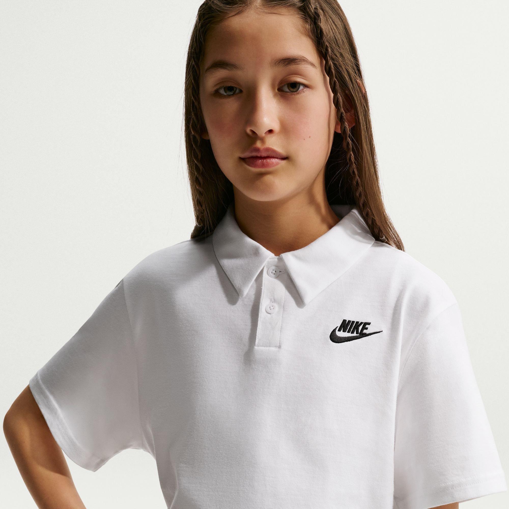 White - Nike - Kids' Short-Sleeve Polo Shirt - 2