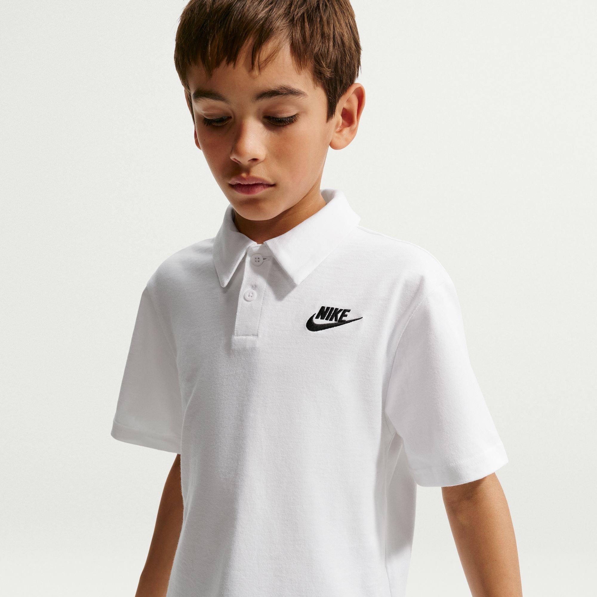 White - Nike - Kids' Short-Sleeve Polo Shirt - 3