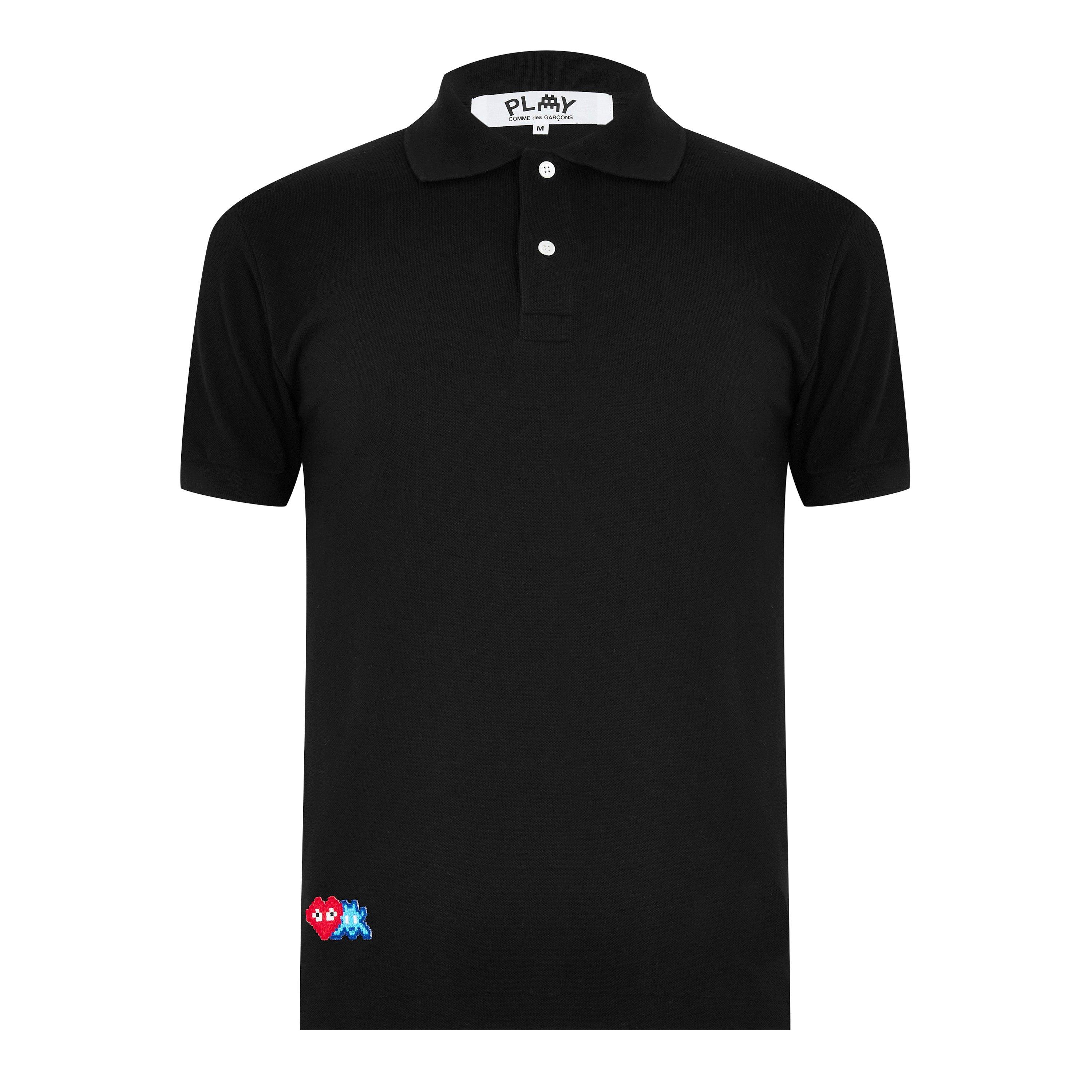 Comme des Garcons PLAY Space Heart Polo Shirt Short Sleeve