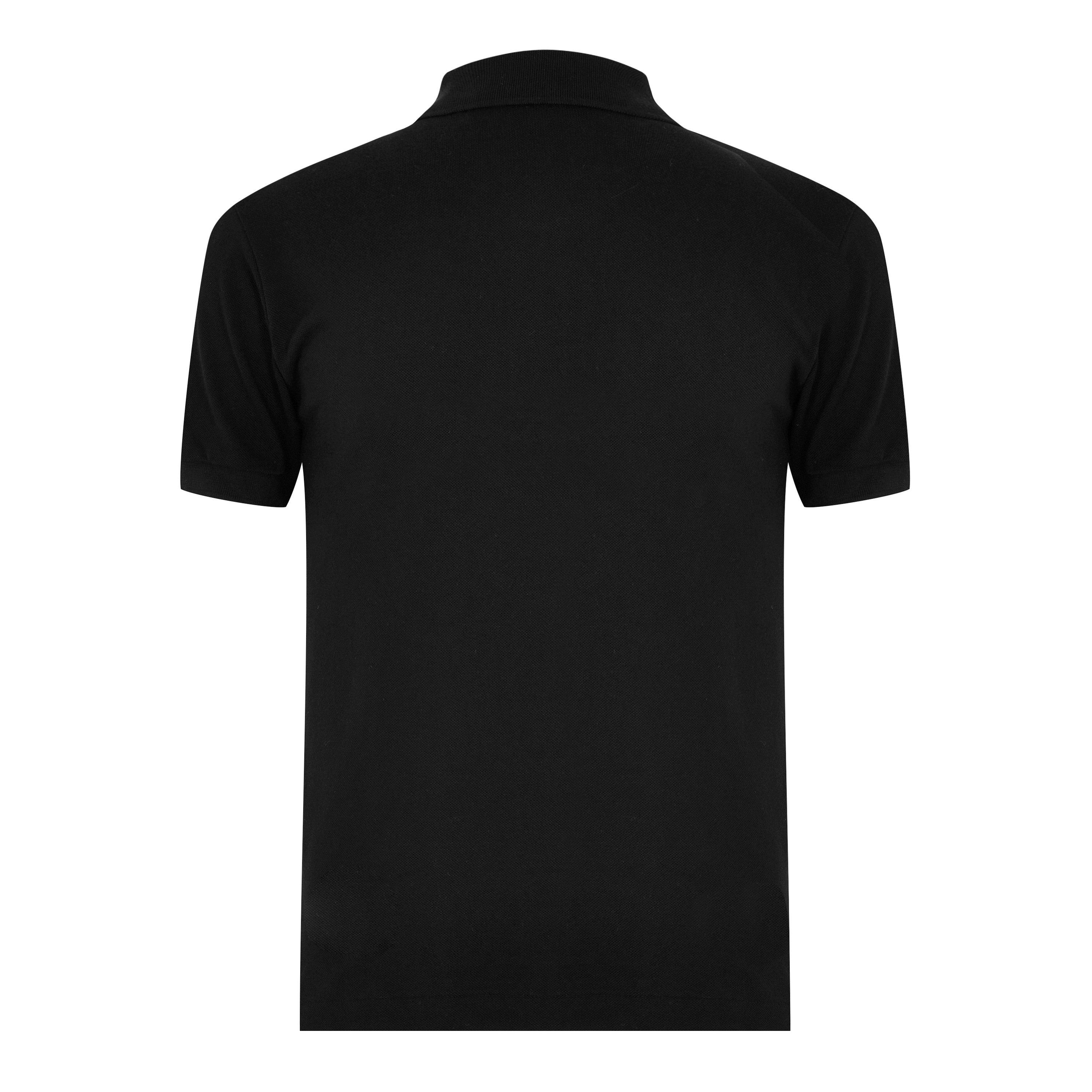 Black 1 - Comme des Garcons PLAY - Space Heart Polo Shirt - 2