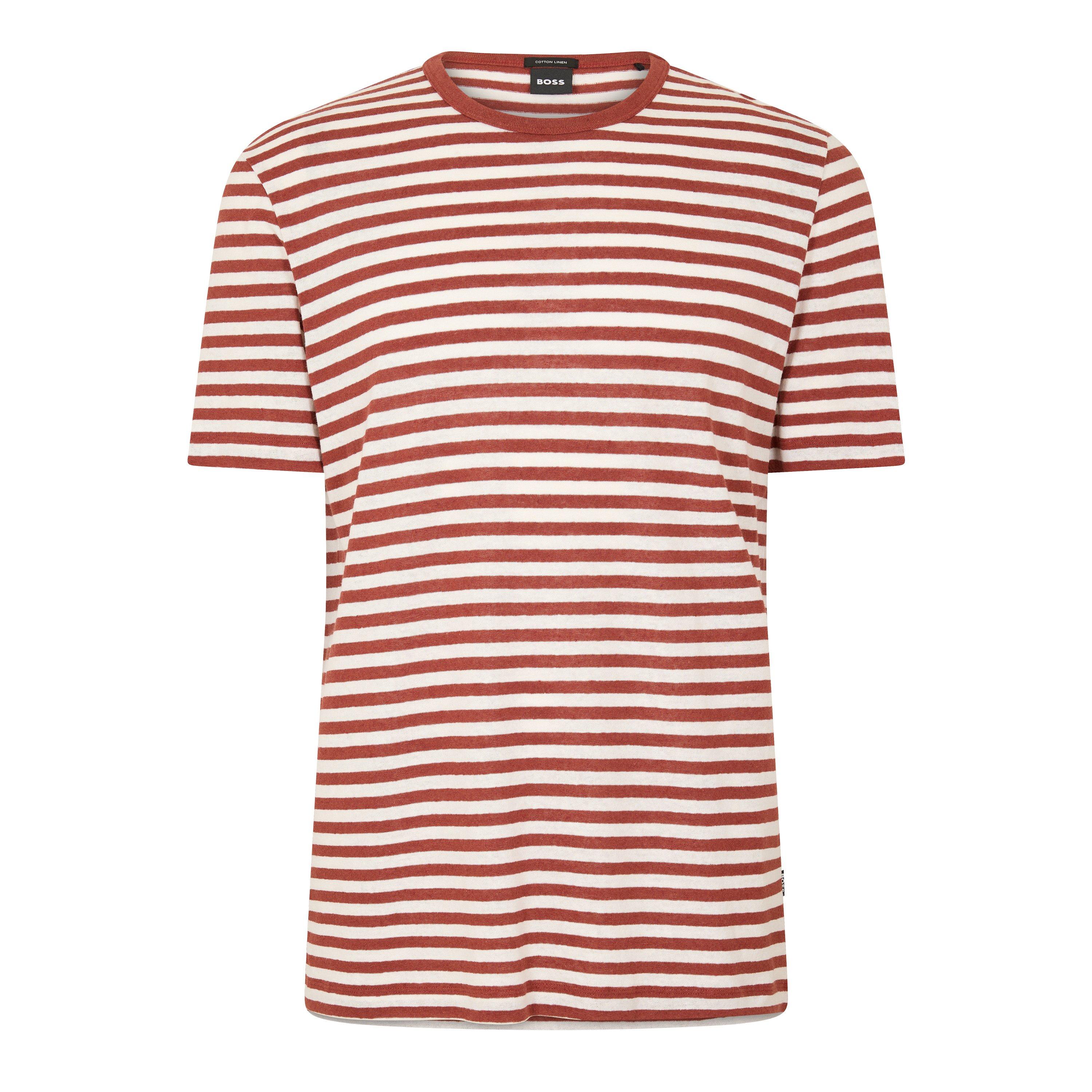 Open Brown - Boss - Tiburt 457 10260141 01 T-Shirt Mens - 1