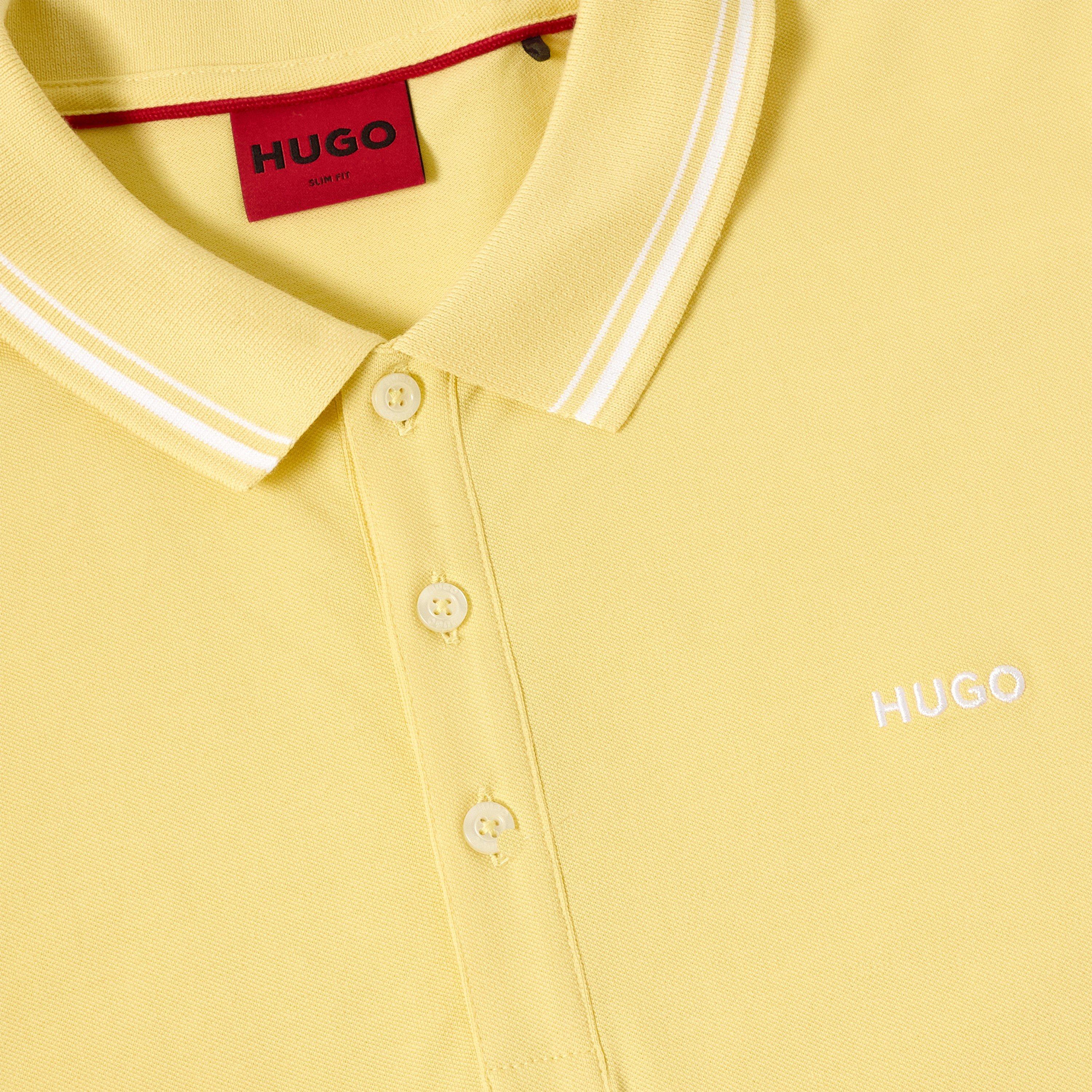 Medium Yellow - Hugo - Men's Short Sleeve Polo Shirt - 3