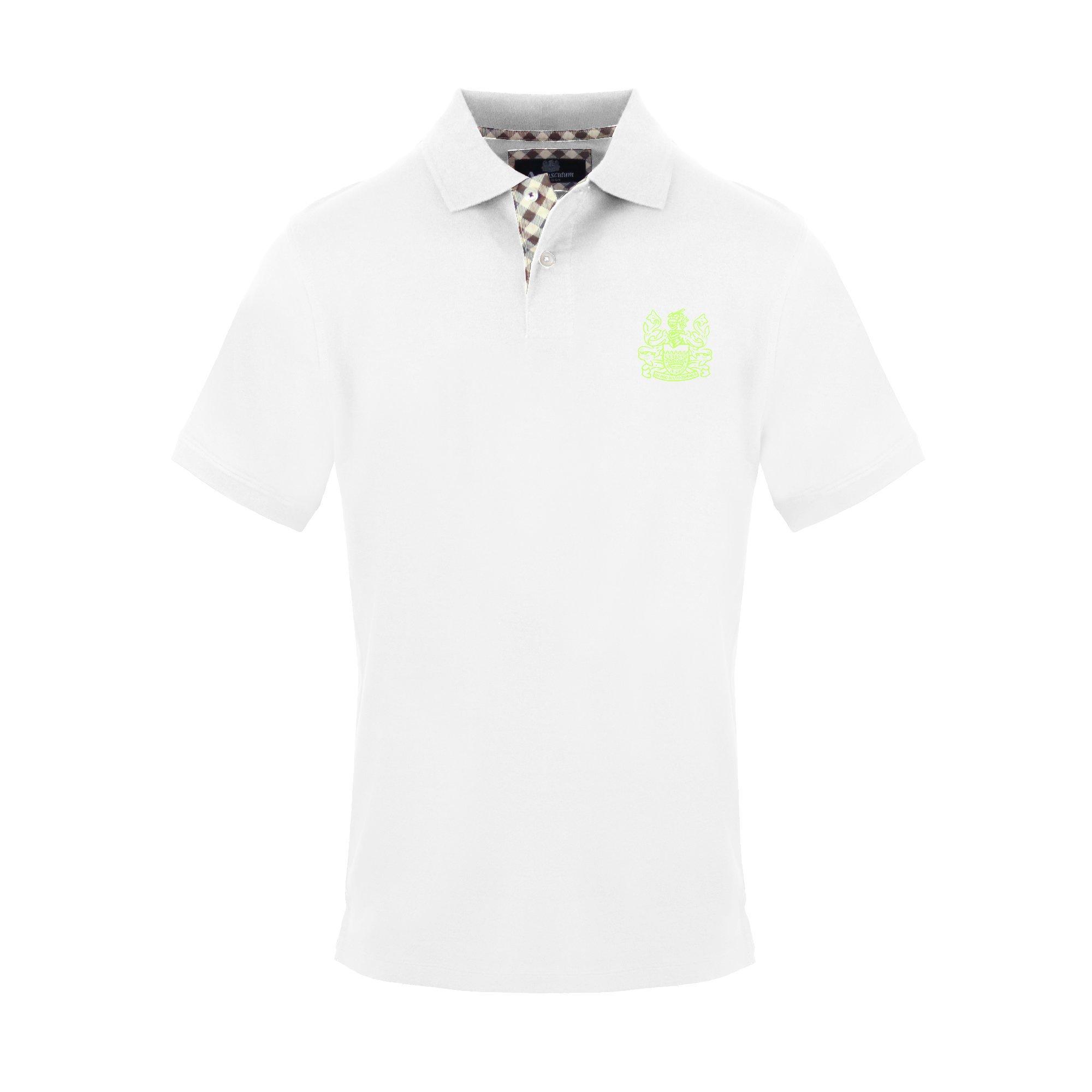 Aquascutum Men's Polo Short Sleeve Polo Shirt - White - Large