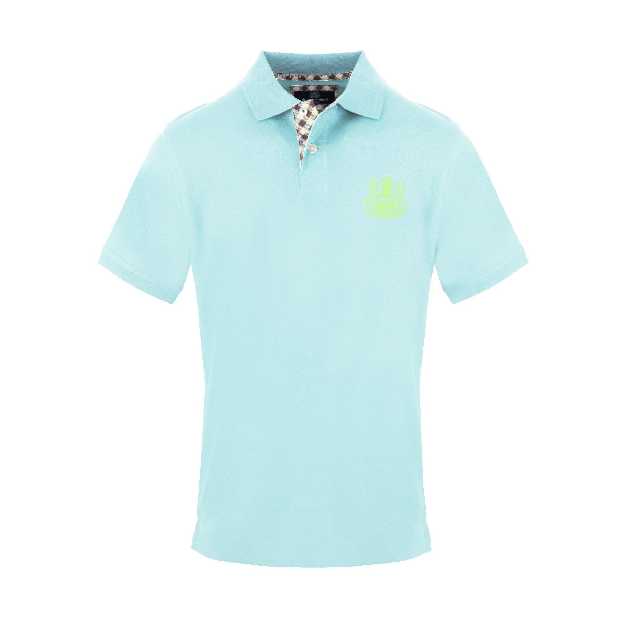 Aquascutum Men's Polo Short Sleeve Polo Shirt - Skyblue - Small