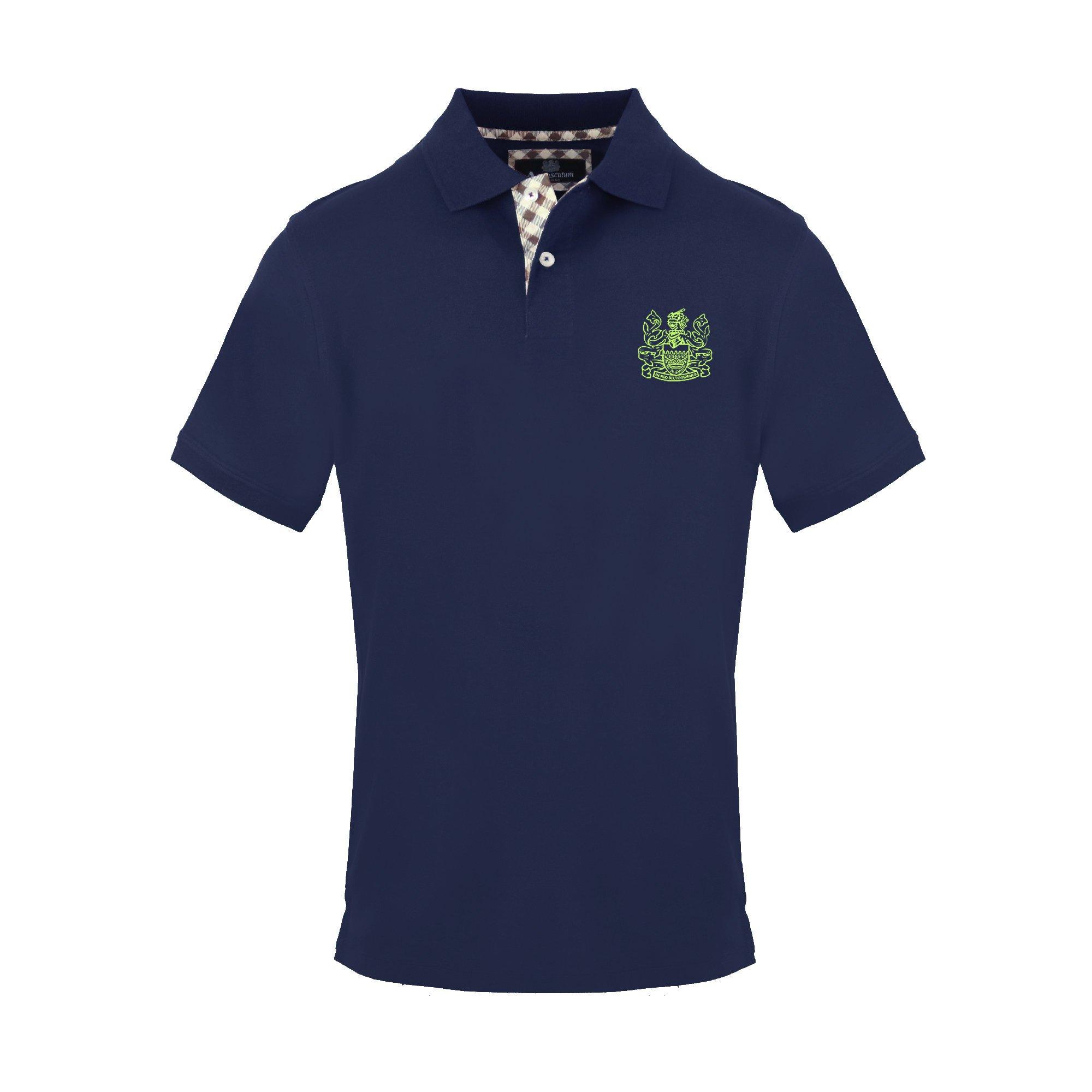 Aquascutum Men's Polo Short Sleeve Polo Shirt - Navy - 2X Large