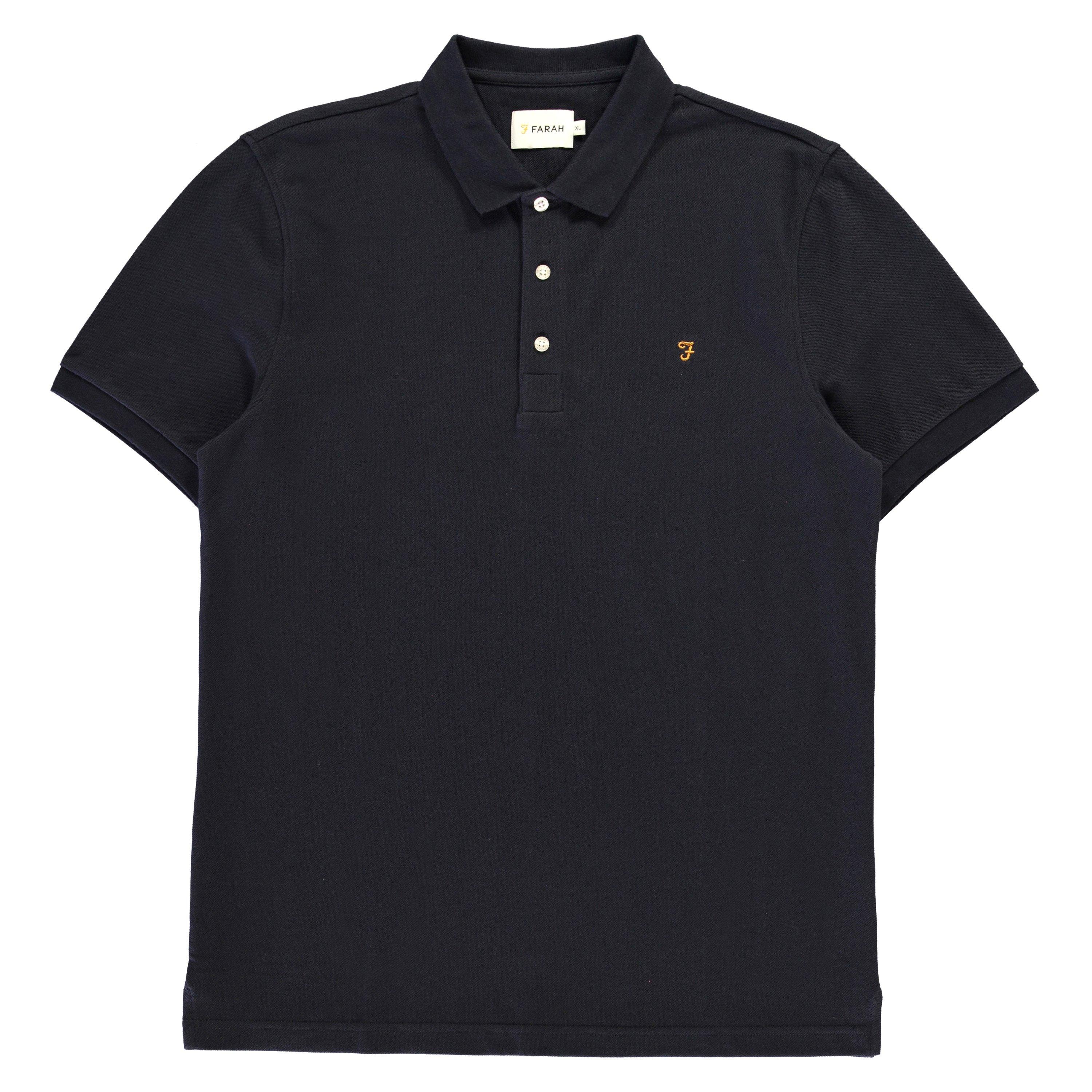 Farah Men's Short Sleeve Polo Shirt - True Navy 412 - Medium
