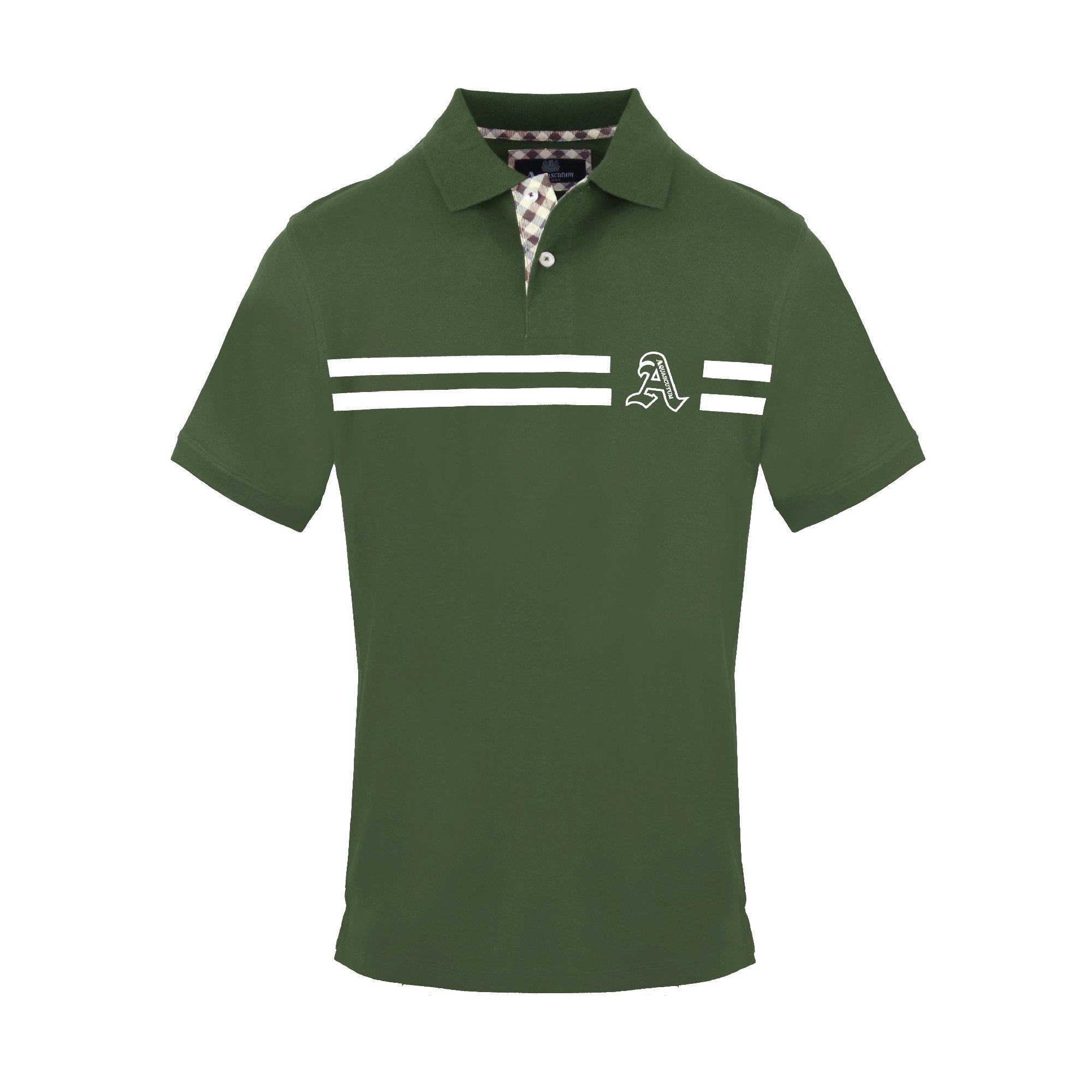 Aquascutum Men's Polo Short Sleeve Polo Shirt - Military Green - Small