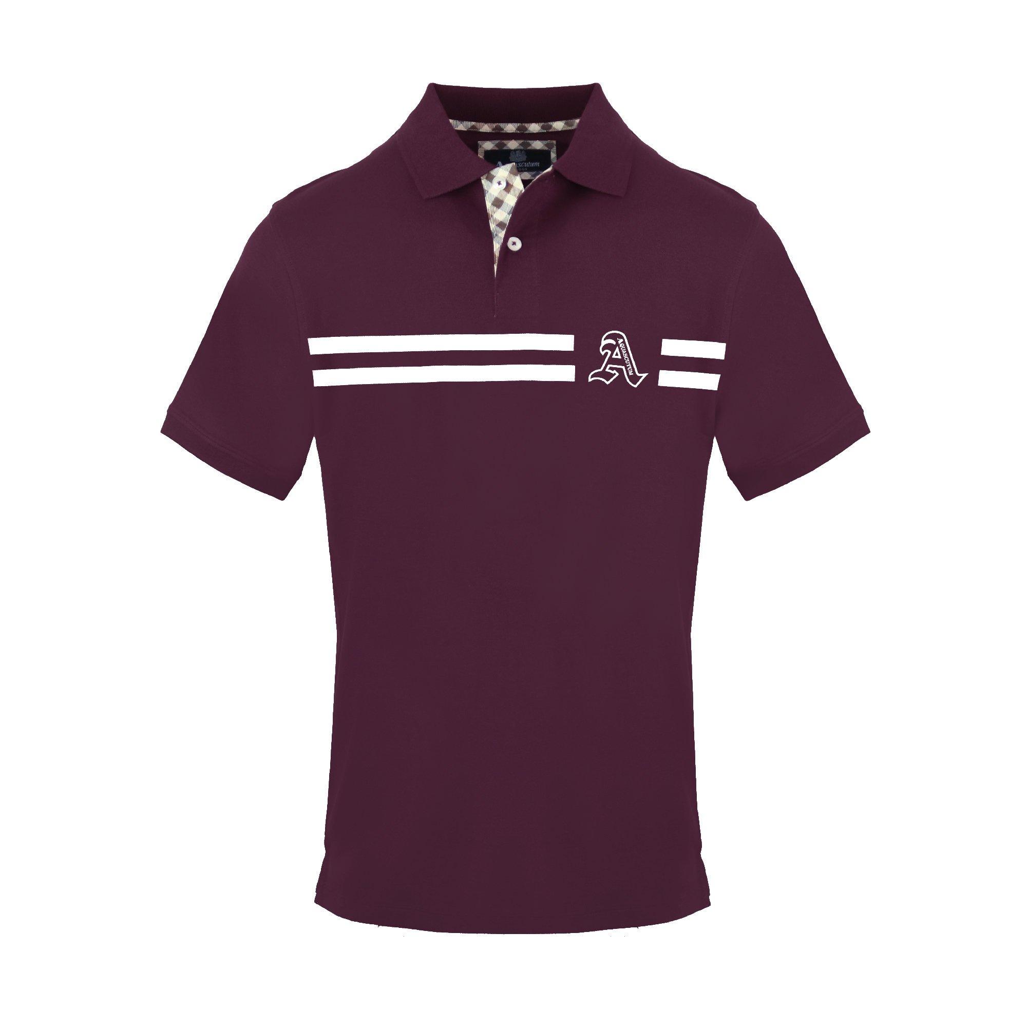 Red - Aquascutum - Men's Polo Short Sleeve Polo Shirt - 1