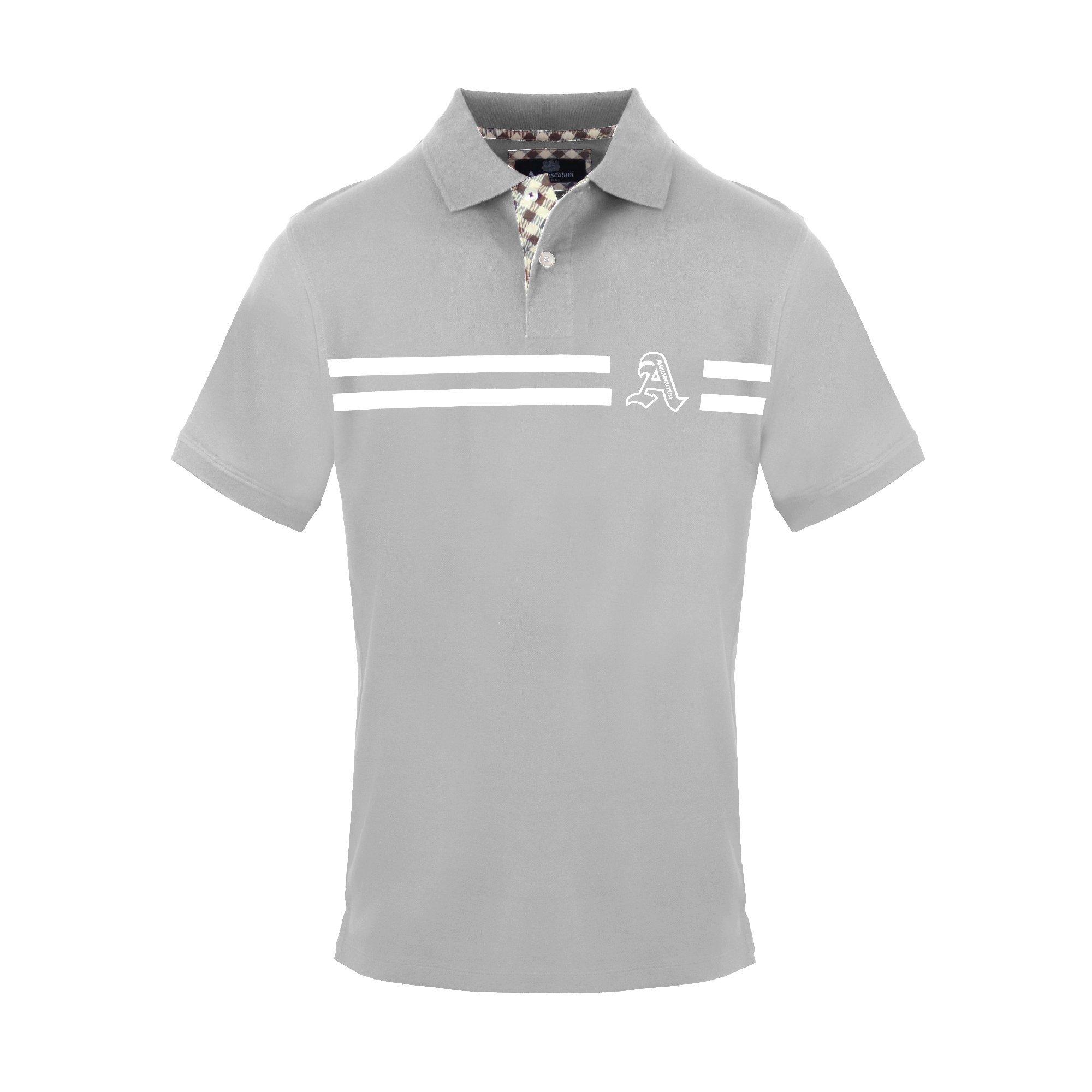 Grey - Aquascutum - Men's Polo Short Sleeve Polo Shirt - 1