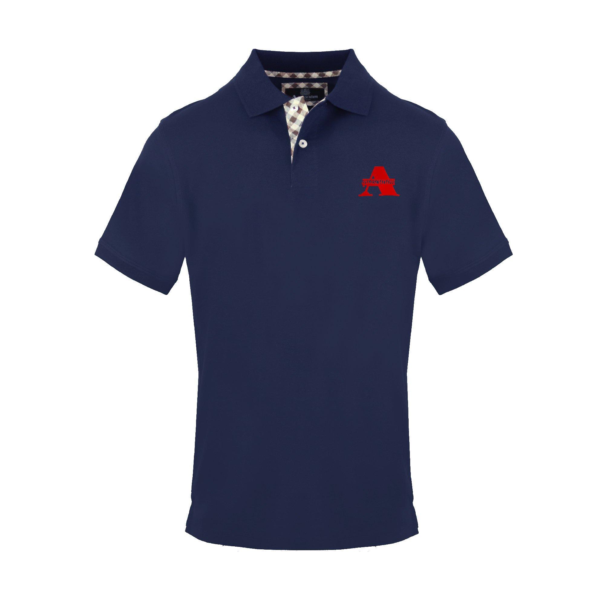 Aquascutum Men's Polo Short Sleeve Polo Shirt - Navy - Medium