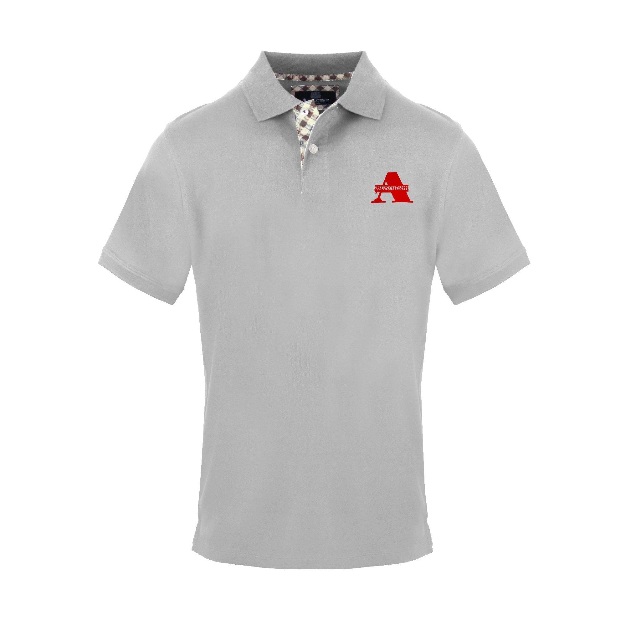 Aquascutum Men's Polo Short Sleeve Polo Shirt - Grey - Medium