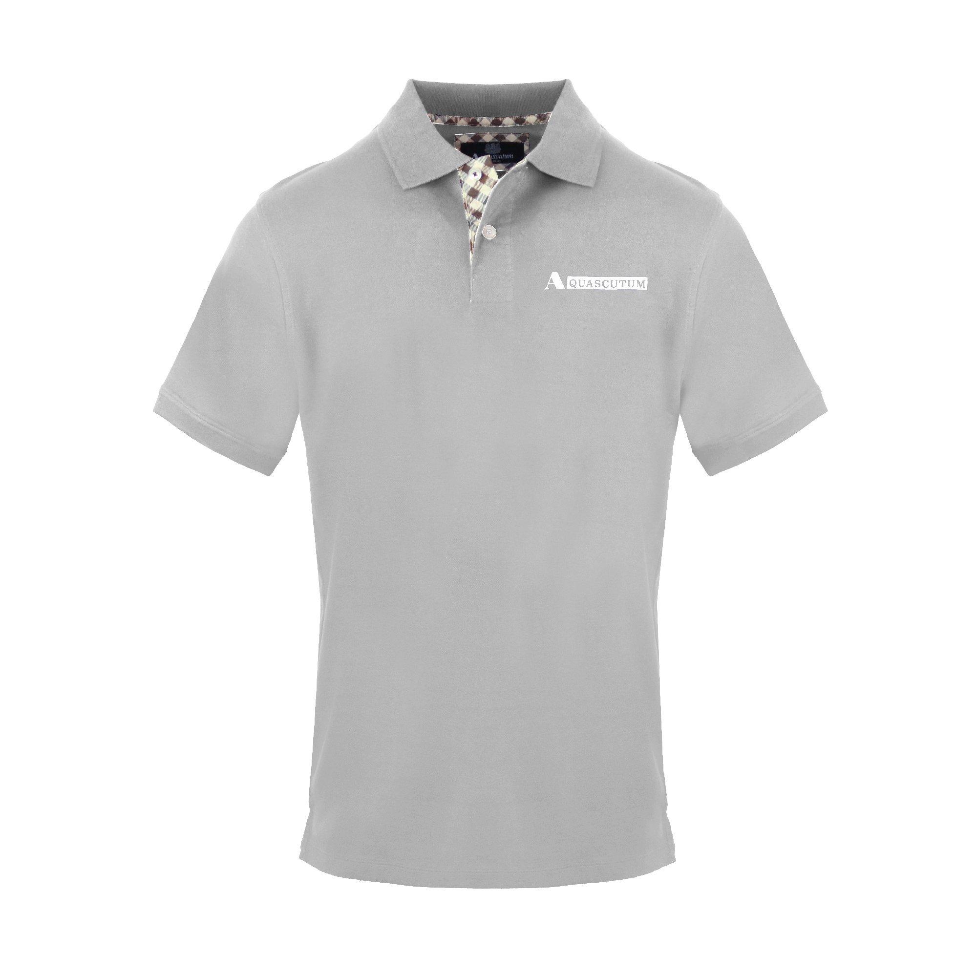 Aquascutum Men's Polo Short Sleeve Polo Shirt - Grey - Medium
