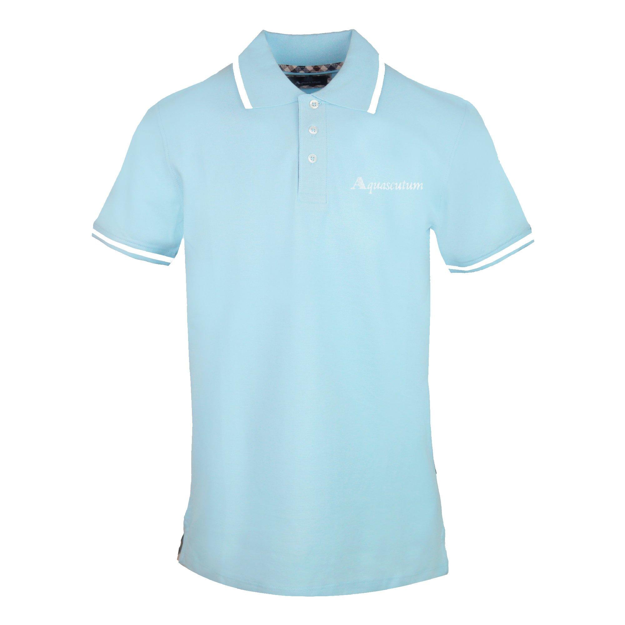 Sky Blue - Aquascutum - Men's Polo Short Sleeve Polo Shirt - 1