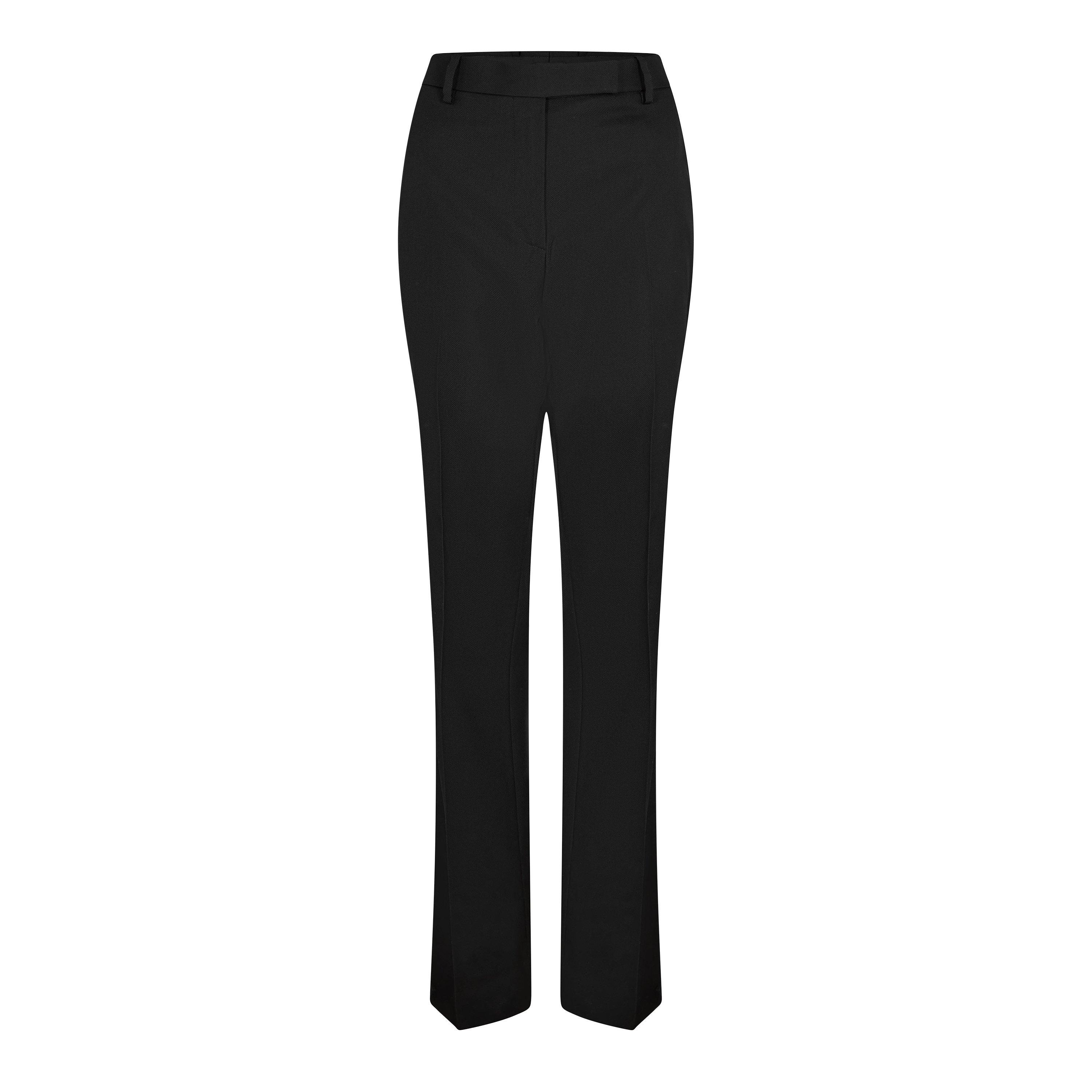 Black - Tom Ford - Women's Wool Silk Straight Leg Trousers - 1