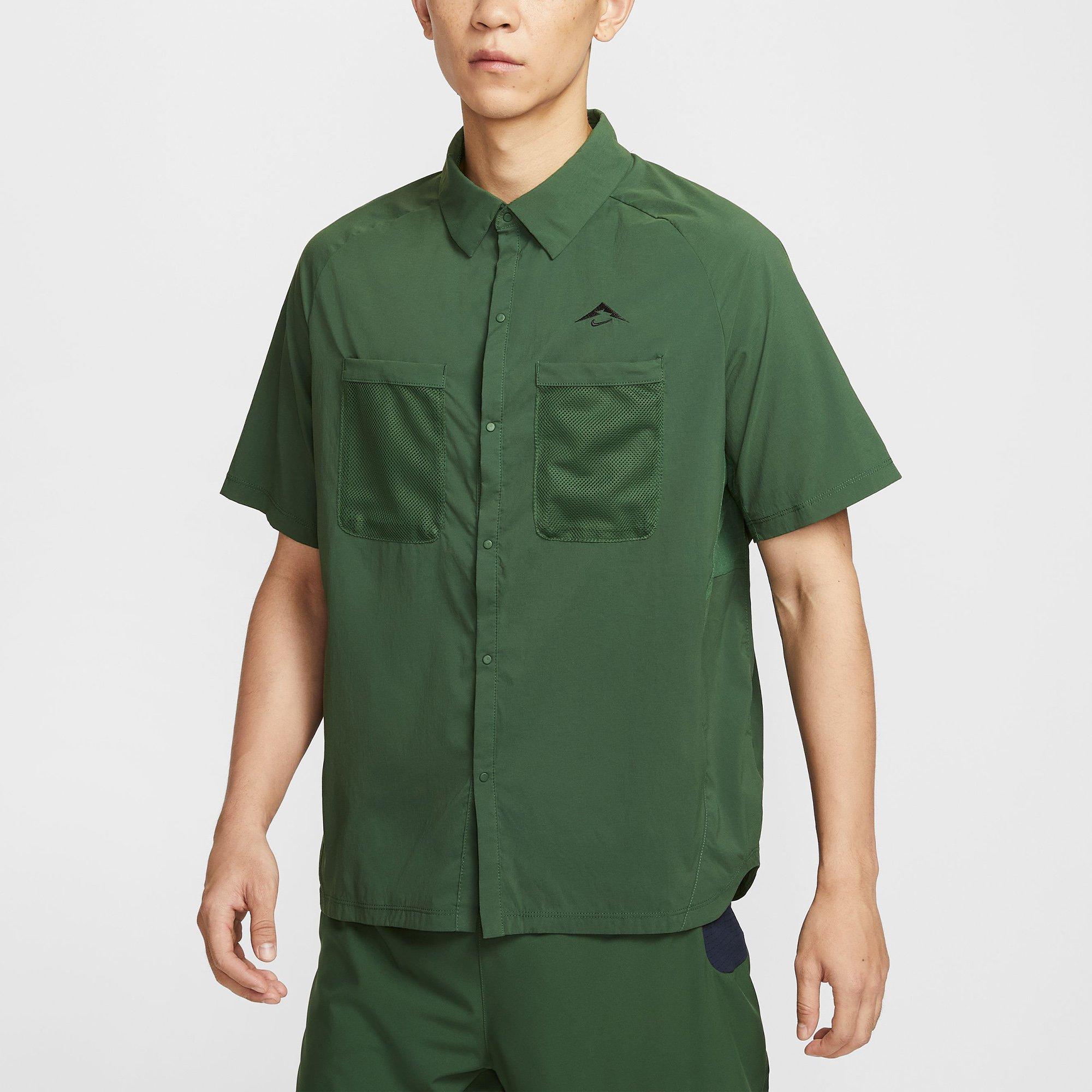 Green - Nike - Trail Mens UV Running Shirt - 1