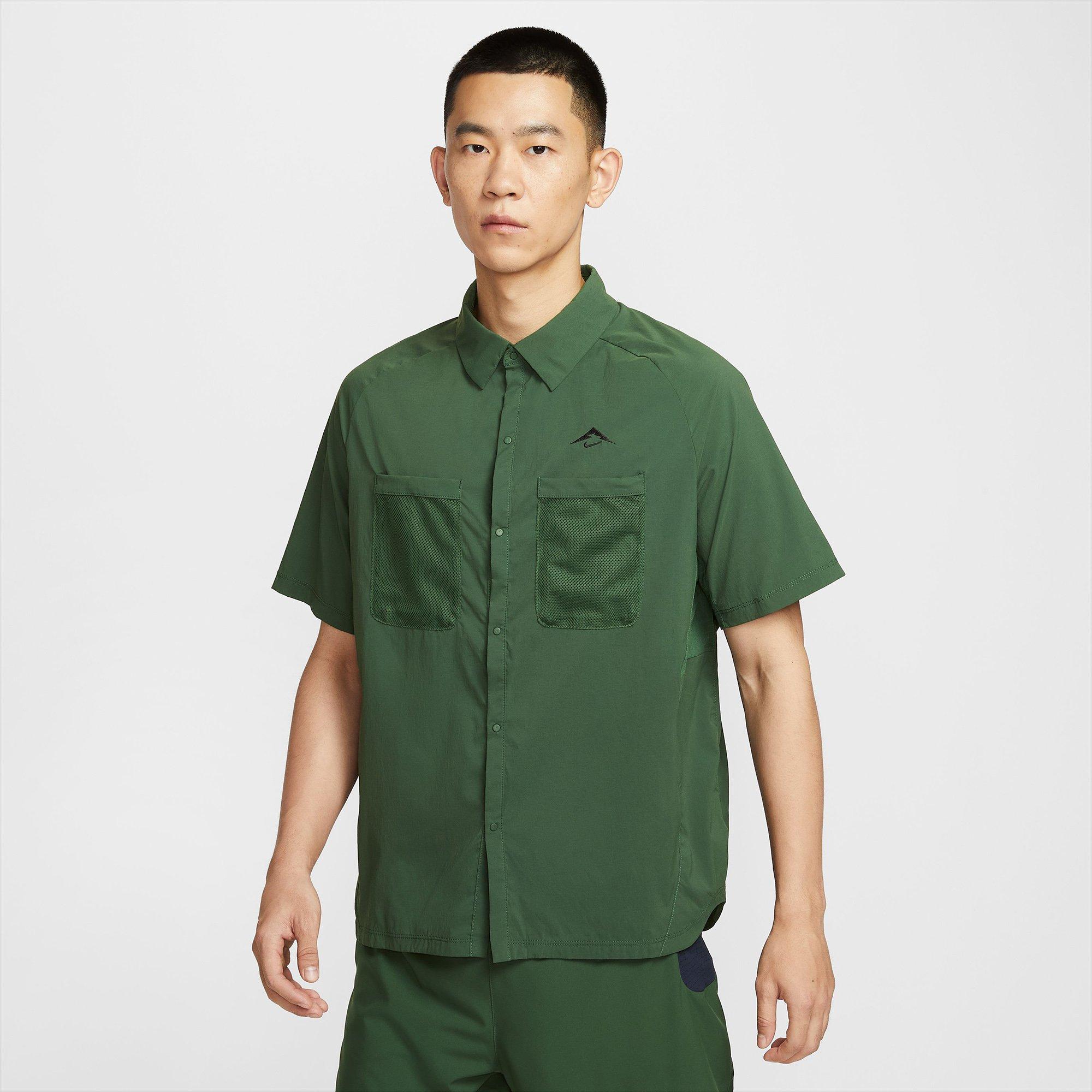 Green - Nike - Trail Mens UV Running Shirt - 8