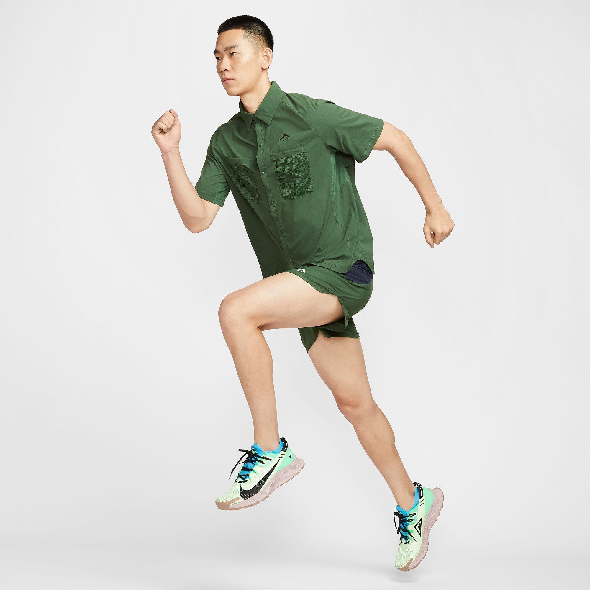 Green - Nike - Trail Mens UV Running Shirt - 9