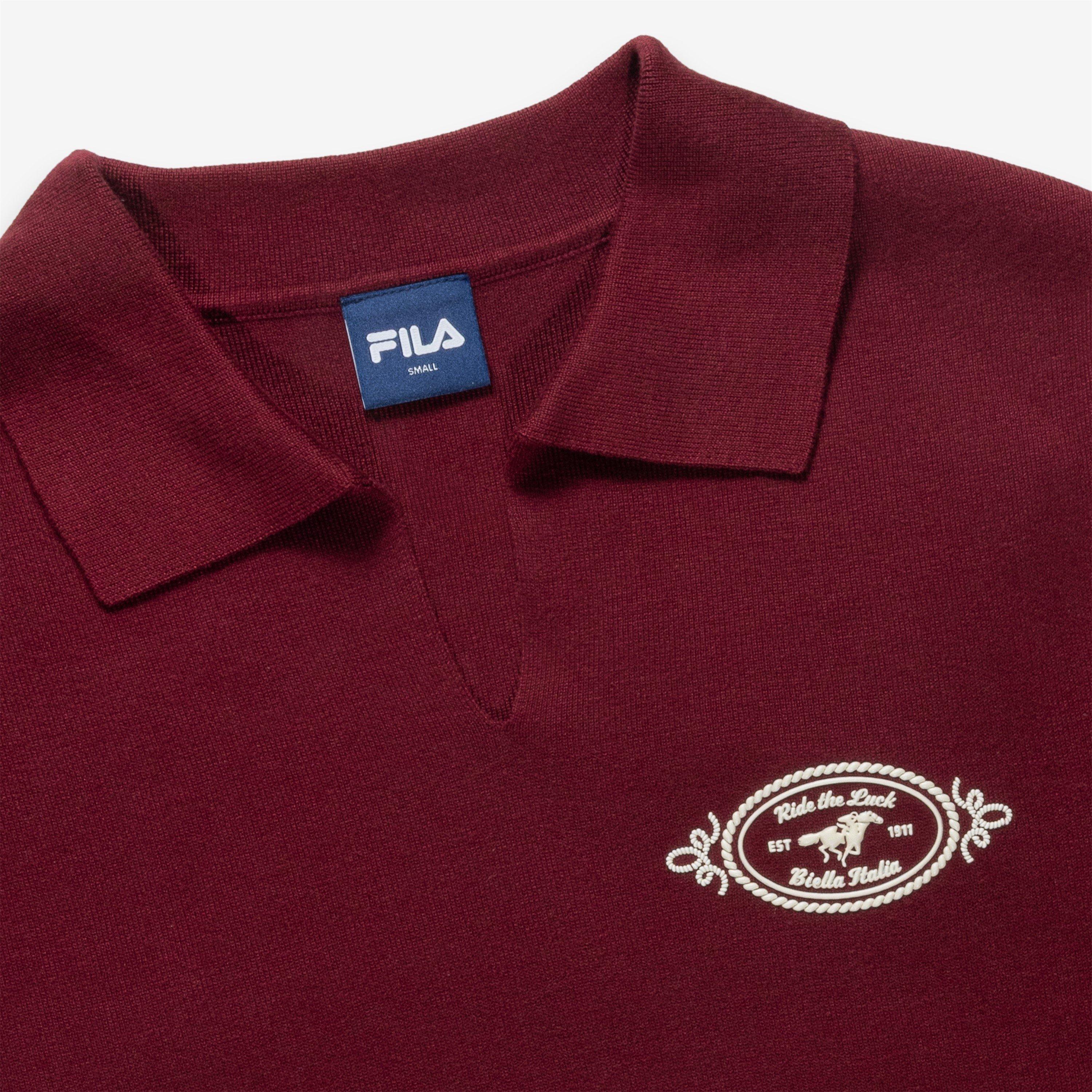 MAROON - Fila - Fila LNY Wm Polo Tee Ld62 - 2