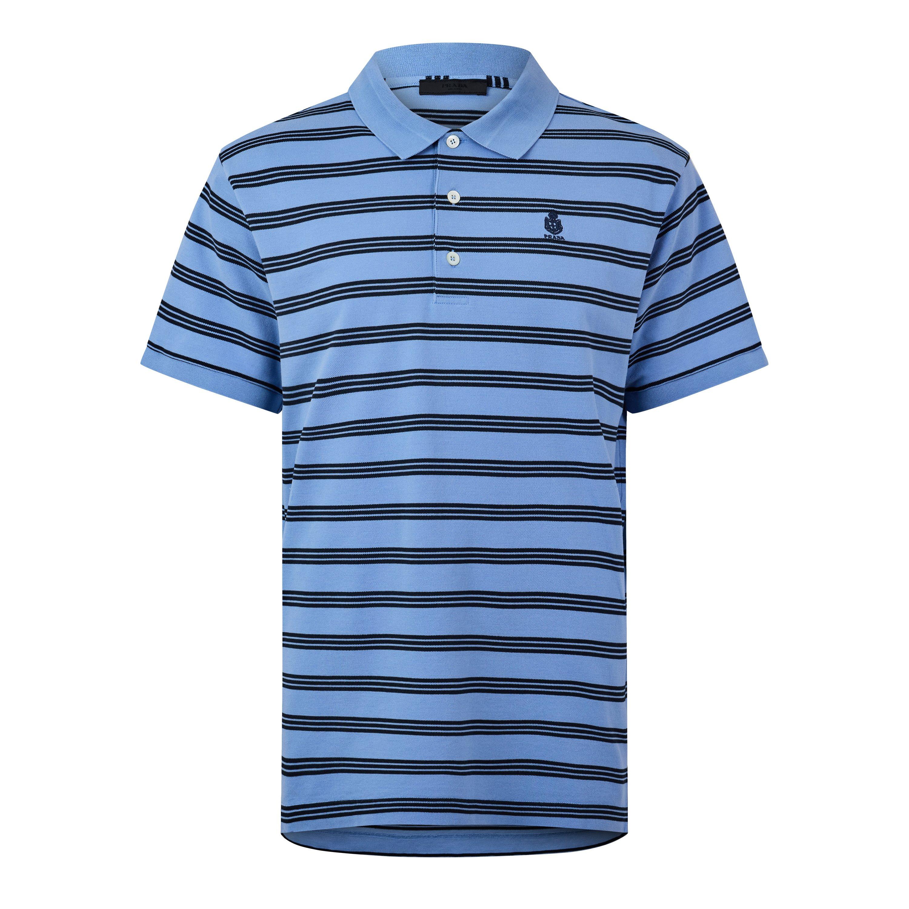 Blue - Prada - Prada Stripe Polo Sn63 - 1